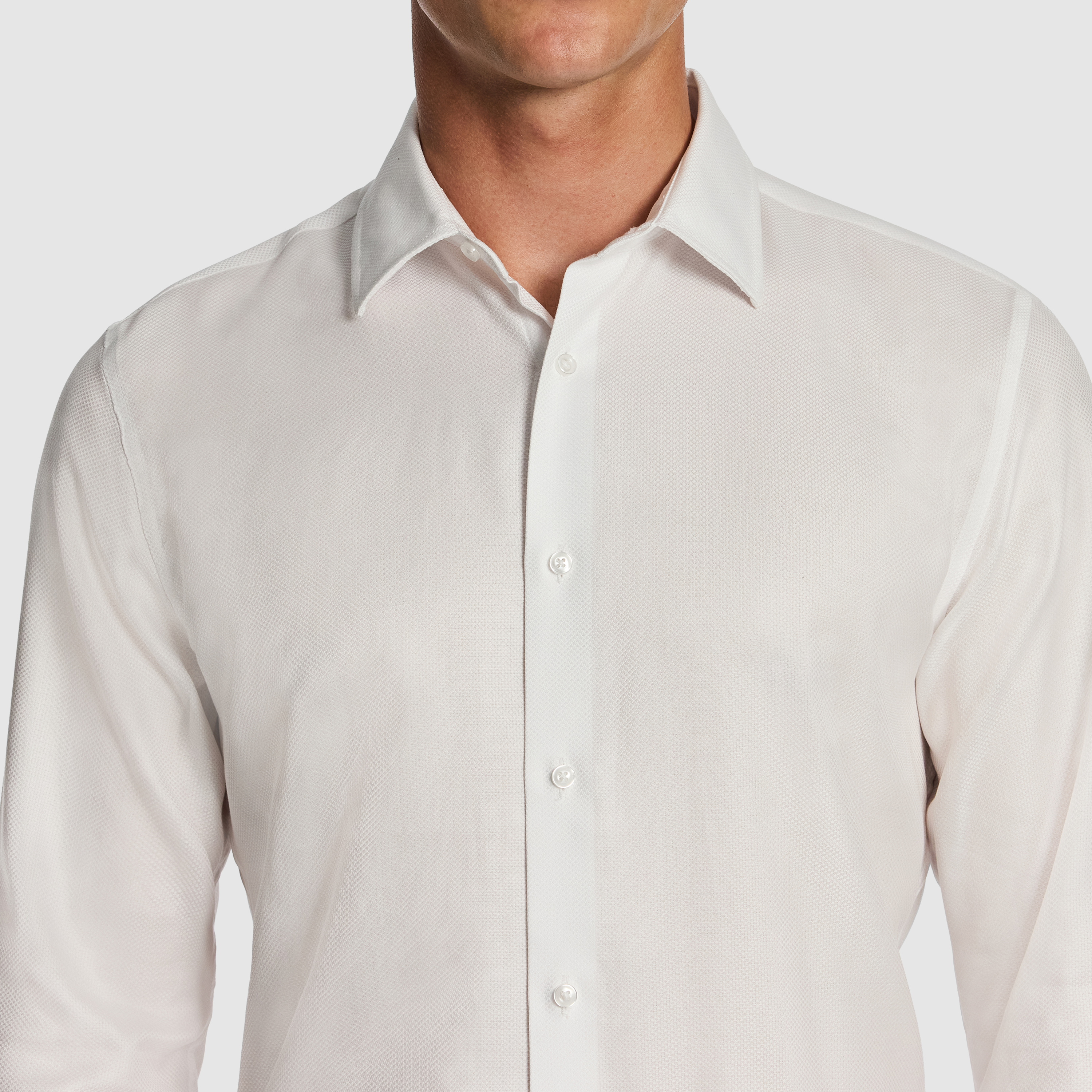 White Stirling Slim Stretch Dress Shirt
