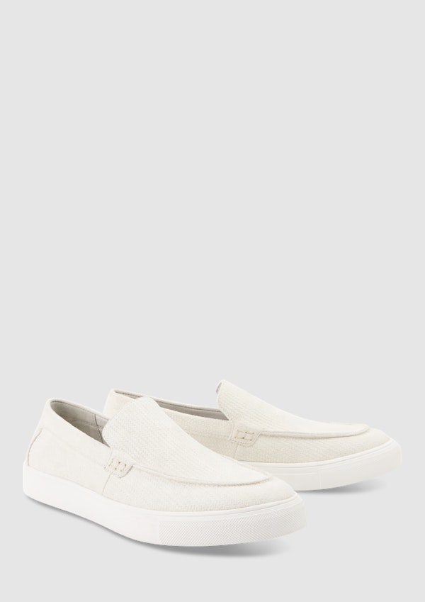 Natural Belfast Suede Slip On Shoe