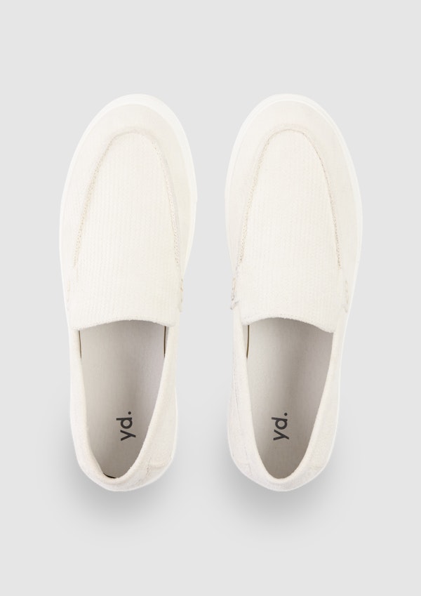 Natural Belfast Suede Slip On Shoe