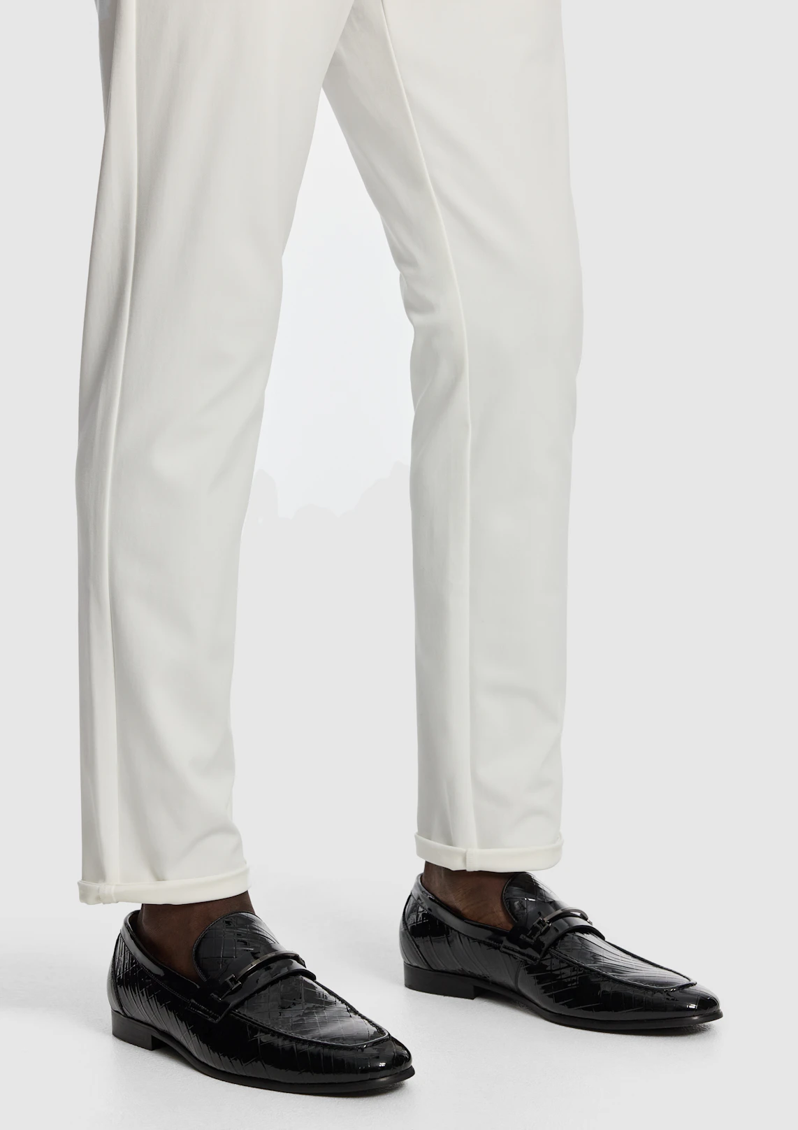 Black Slick Patent Leather Loafer