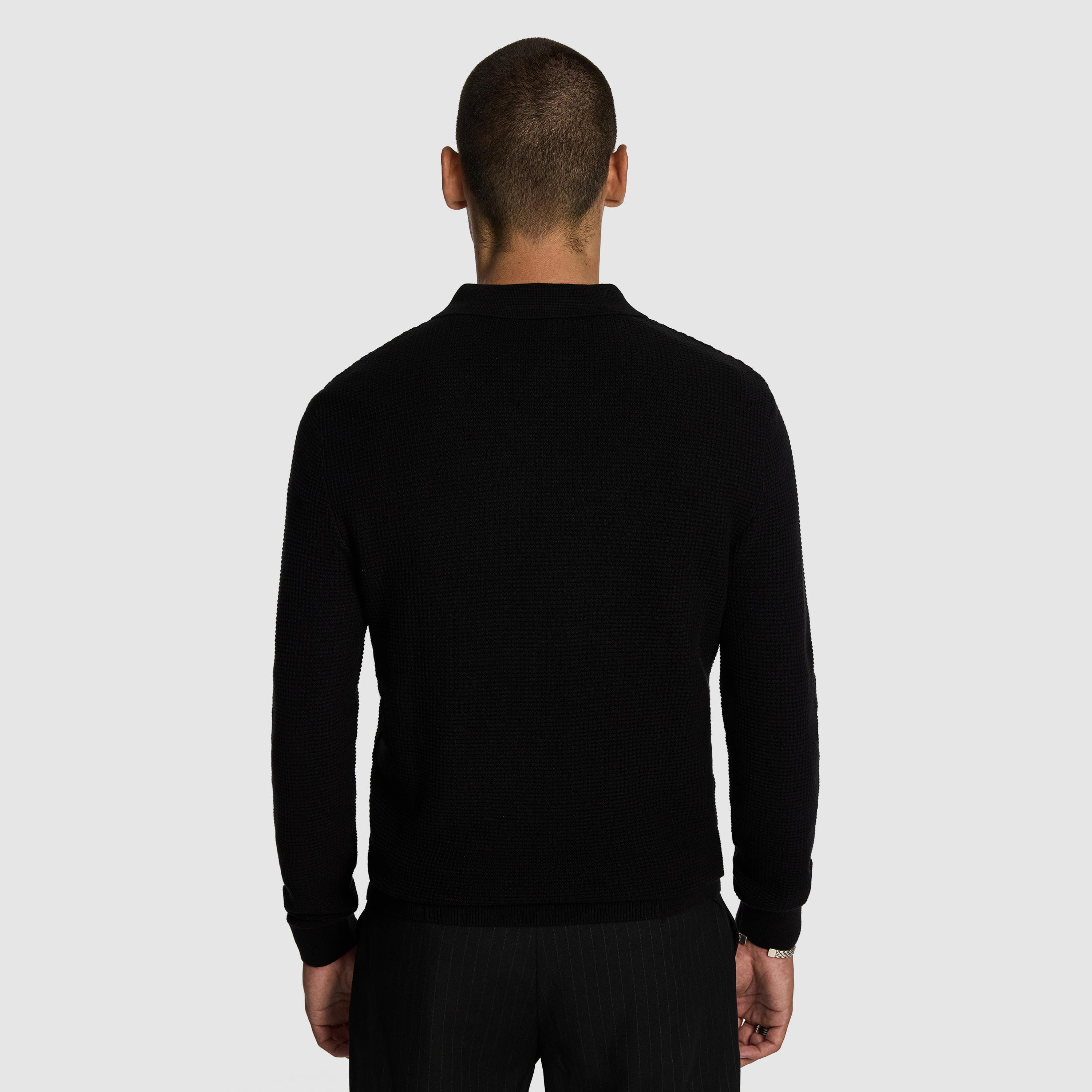 Angus Long Sleeve Polo Knit Jumper
