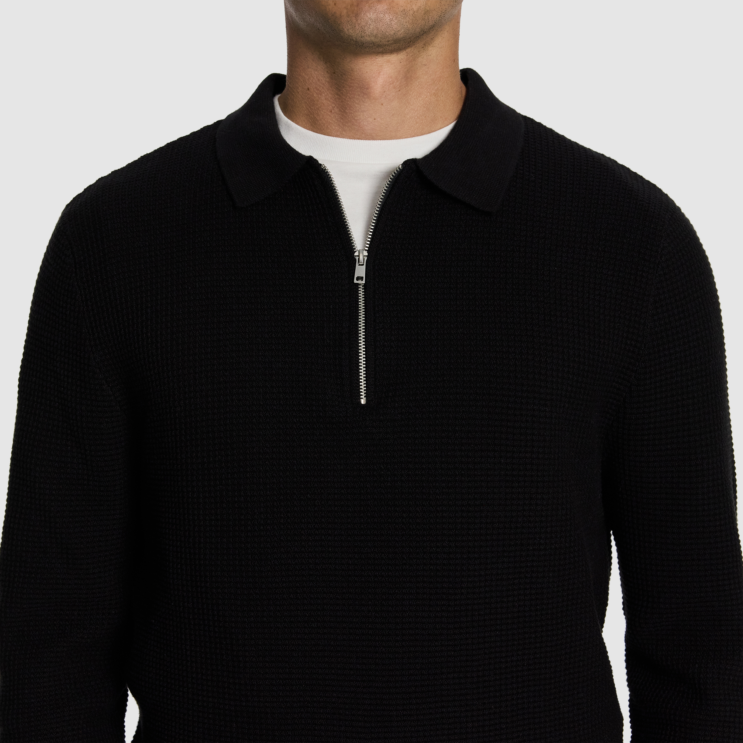 Angus Long Sleeve Polo Knit Jumper