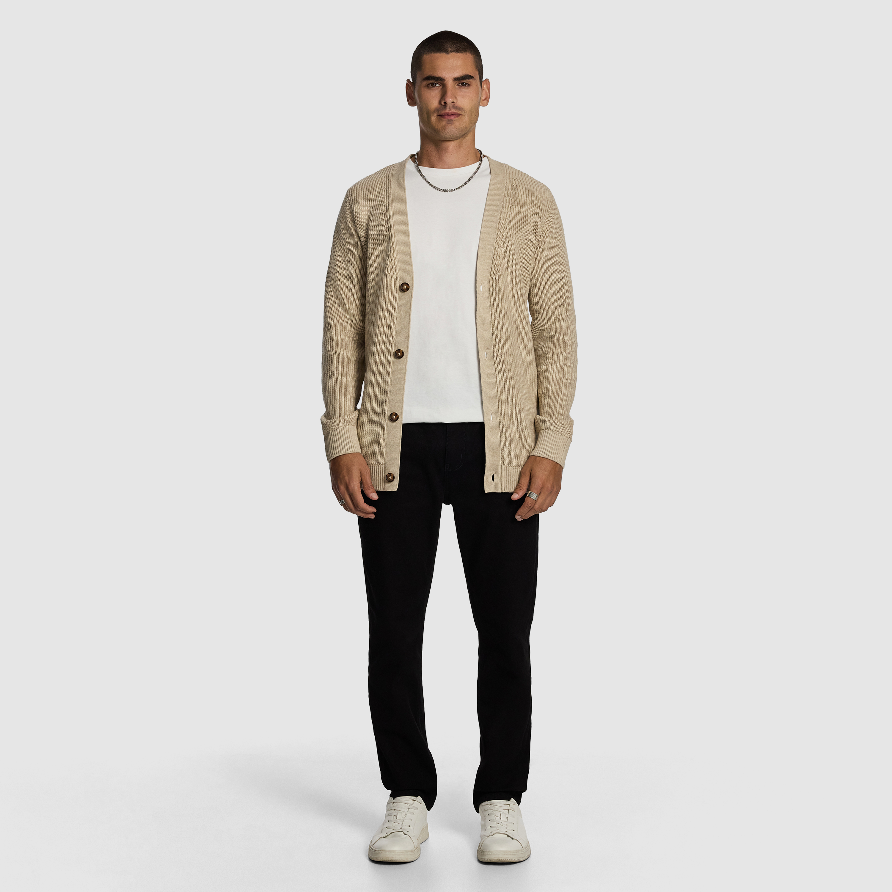 Natural Noah Relaxed Cardigan