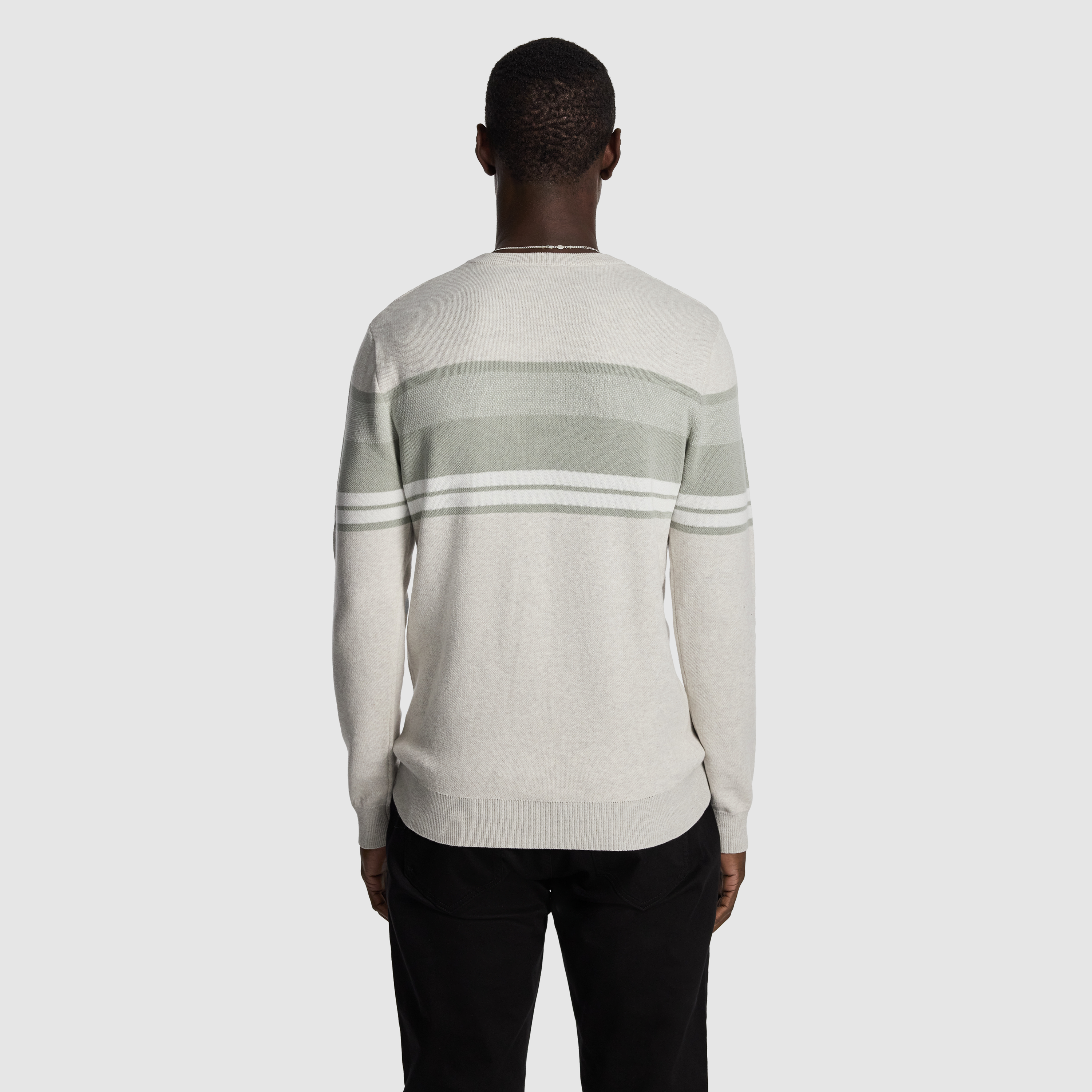 Grey Fred Splice Crew Knit Jumper
