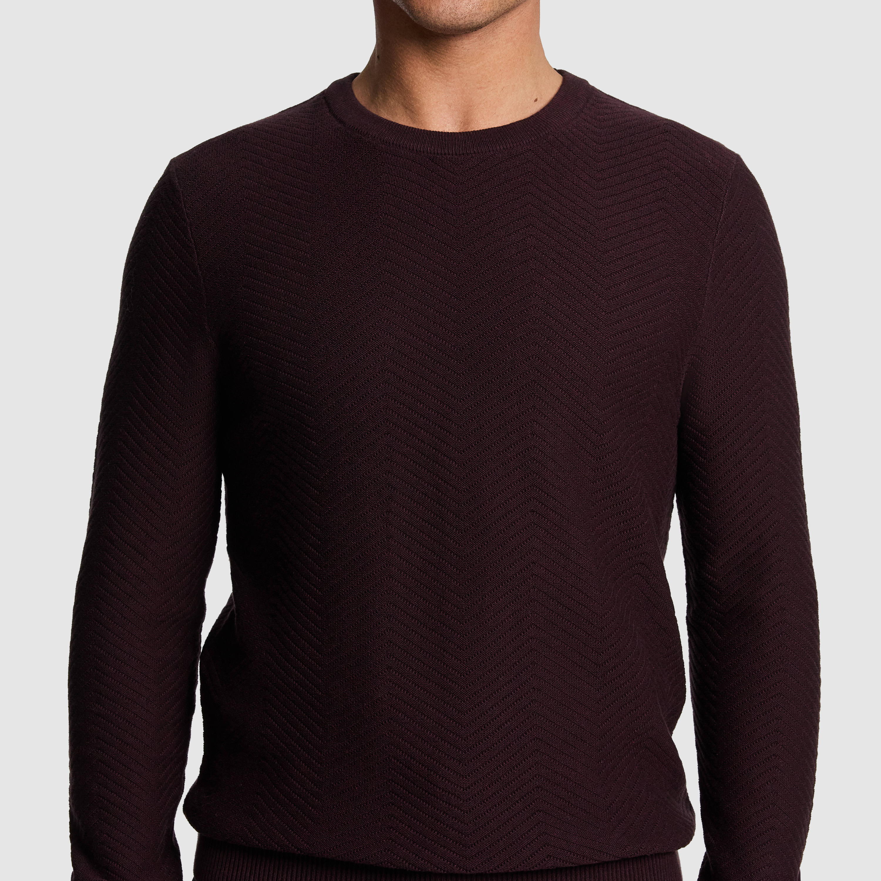 Burgundy Arthur Crew Knit Jumper