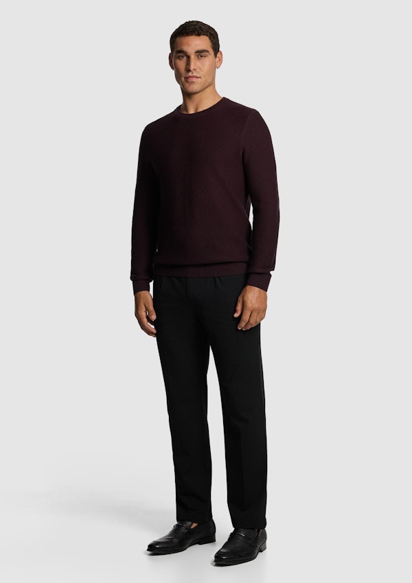 Burgundy Arthur Crew Knit Jumper