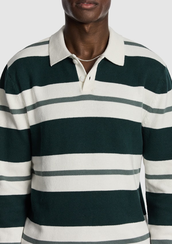Off White Rex Polo Knit Rugby Jumper
