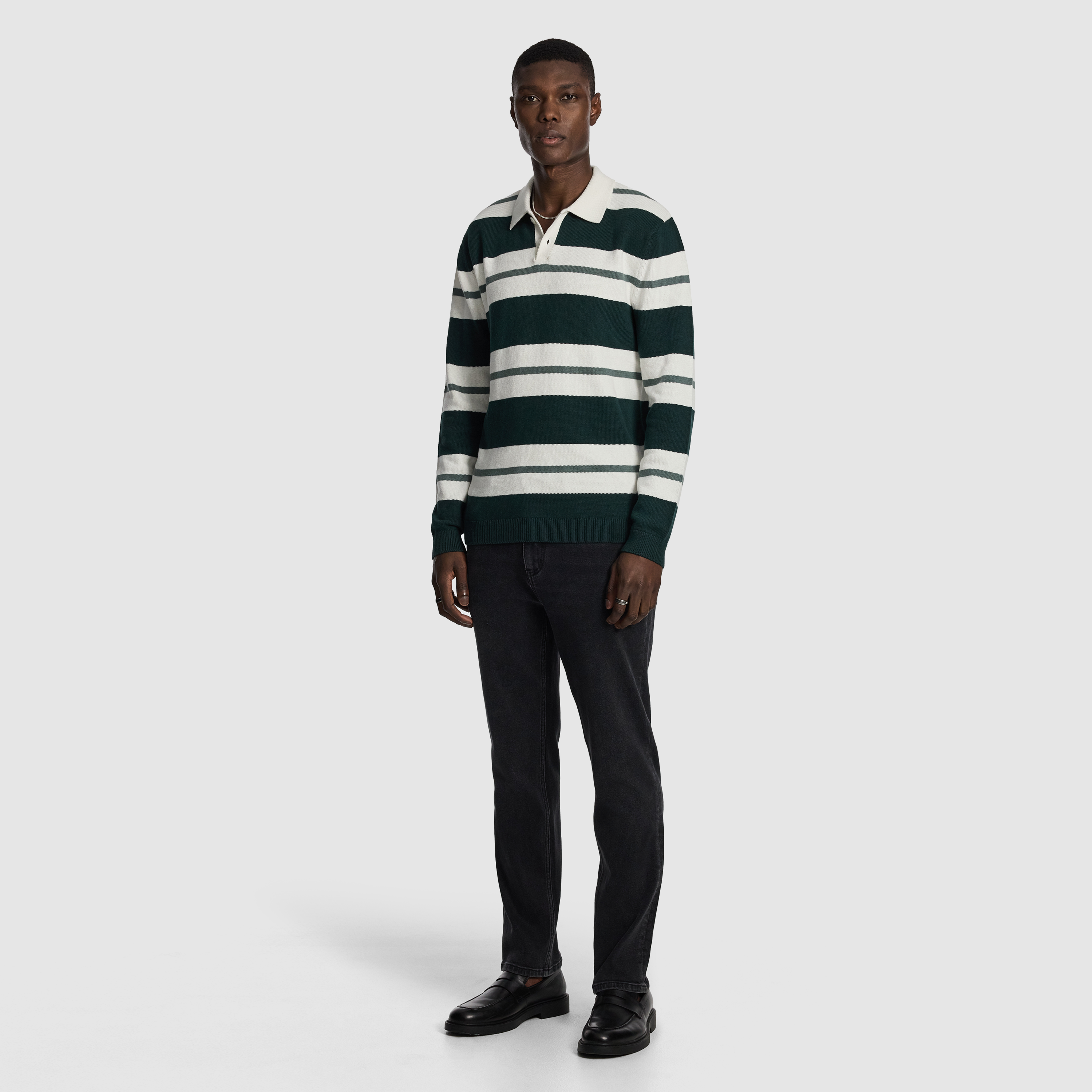 Off White Rex Polo Knit Rugby Jumper