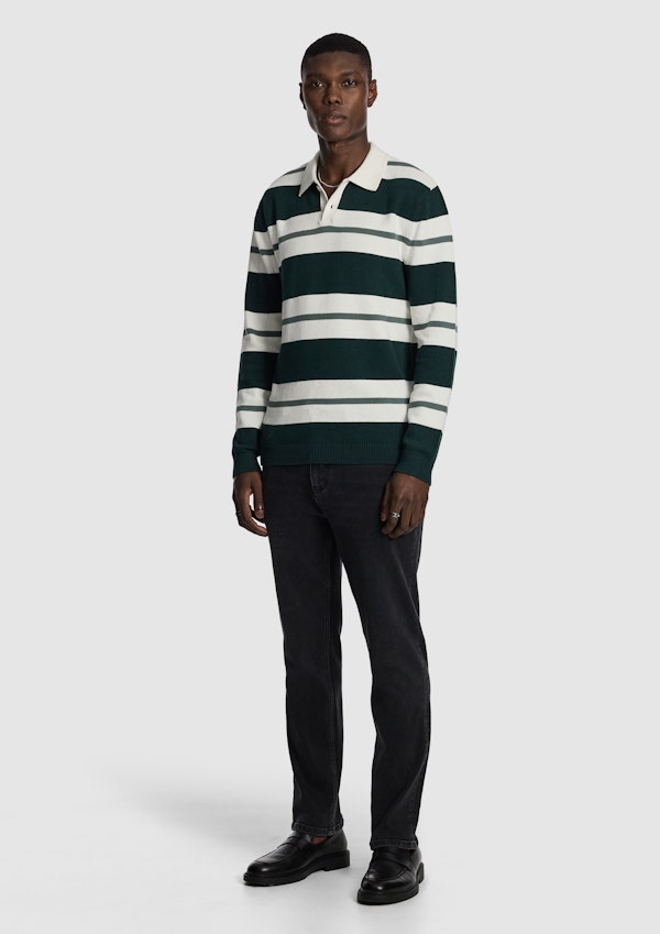 Off White Rex Polo Knit Rugby Jumper