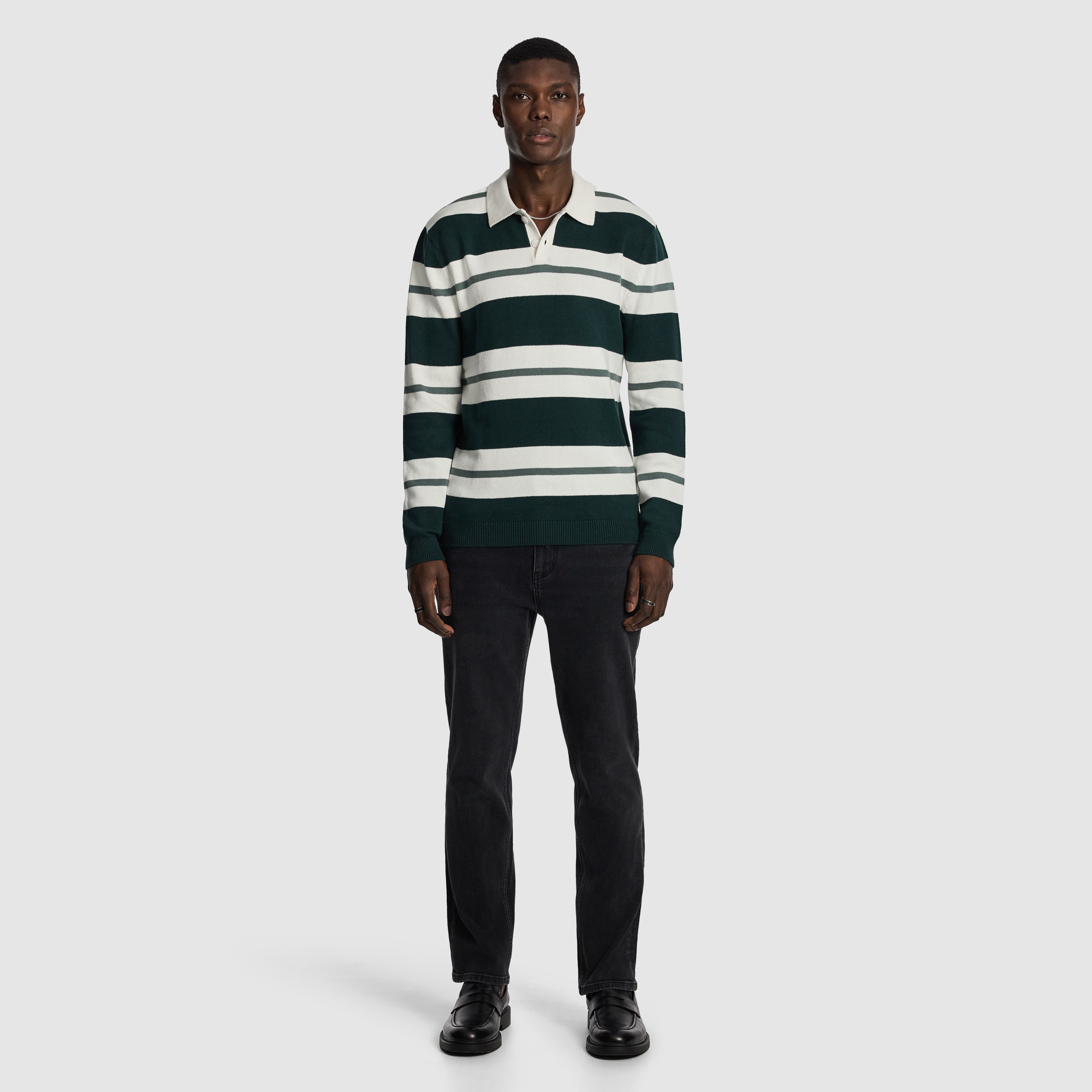 Off White Rex Polo Knit Rugby Jumper