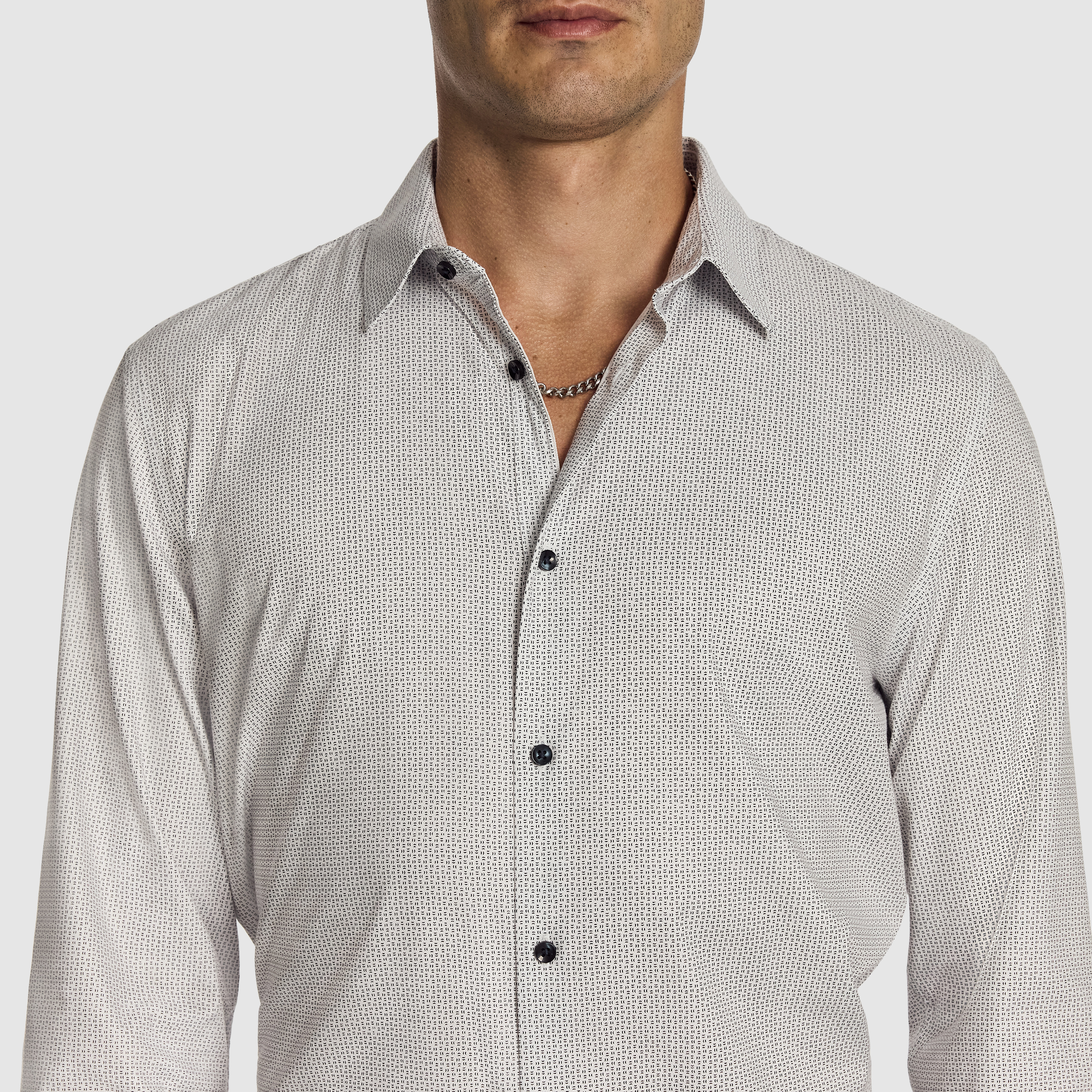 Nelson Geo Bamboo Blend Slim Shirt