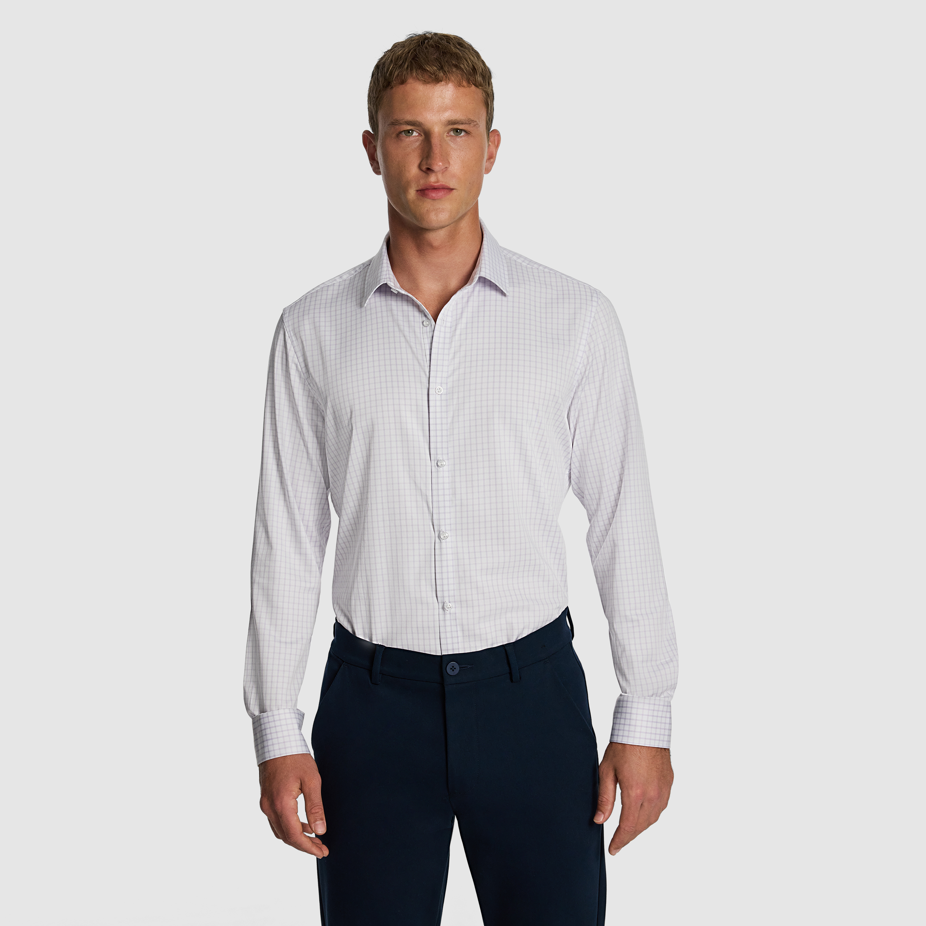 Forbes Check Bamboo Blend Slim Shirt