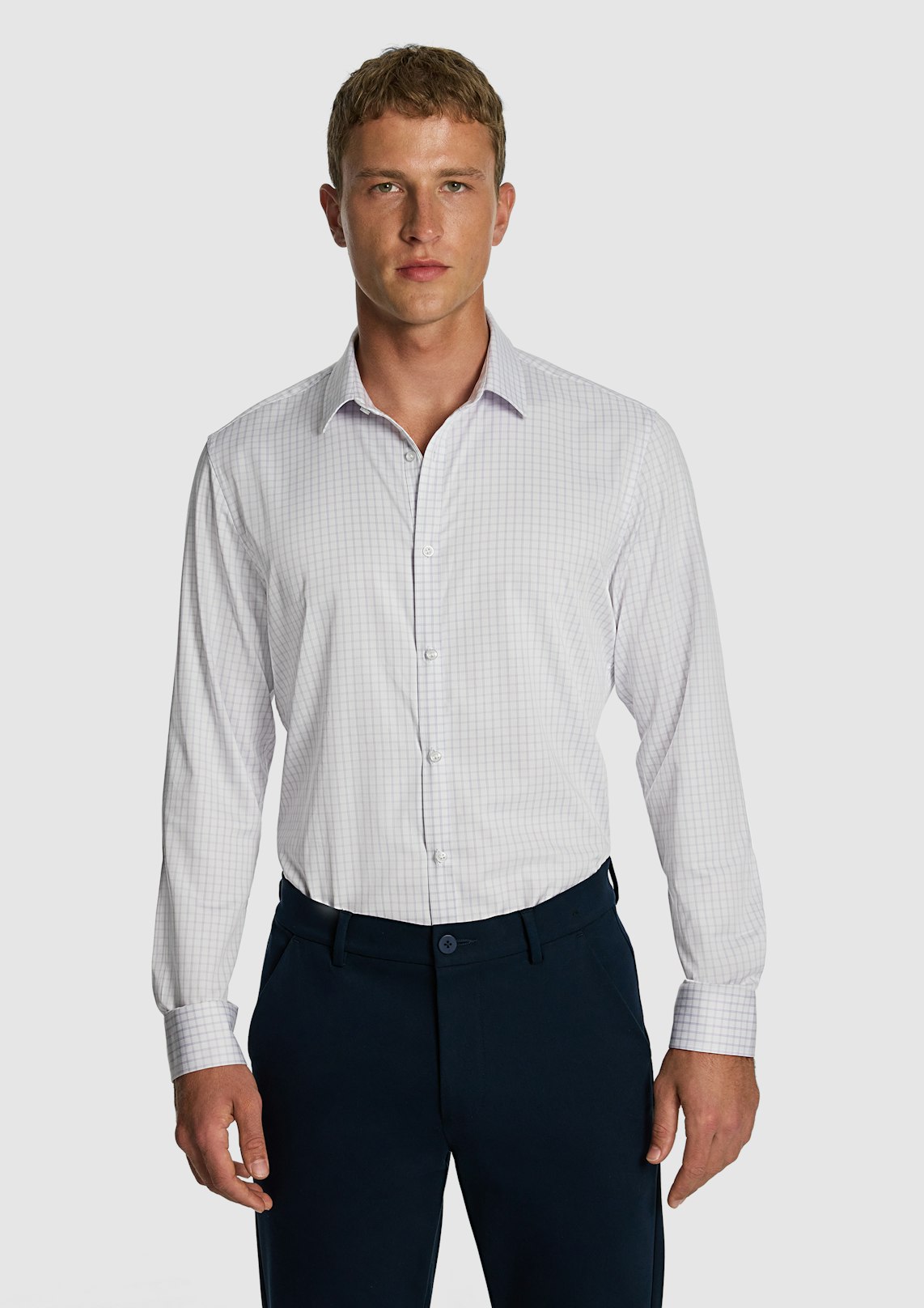 Forbes Check Bamboo Slim Shirt