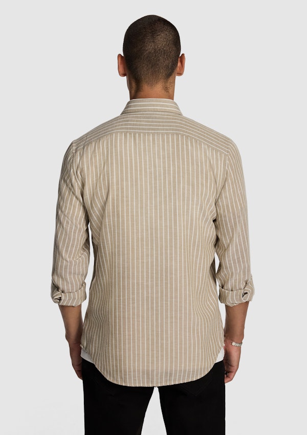 Natural Zyon Stripe Shirt