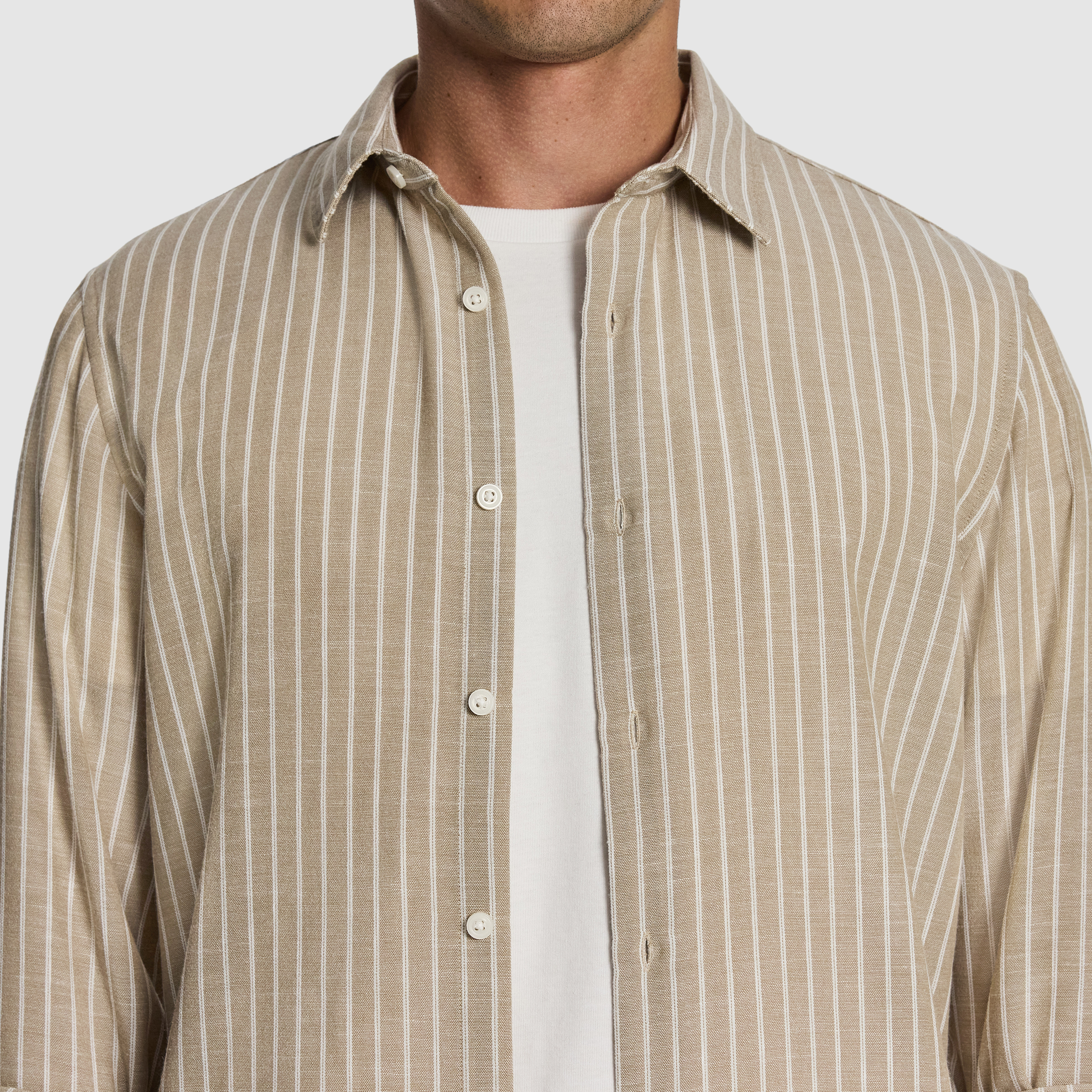 Natural Zyon Stripe Shirt