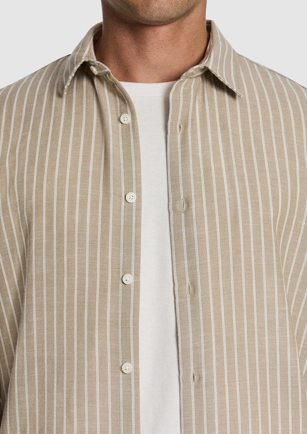 Natural Zyon Stripe Shirt