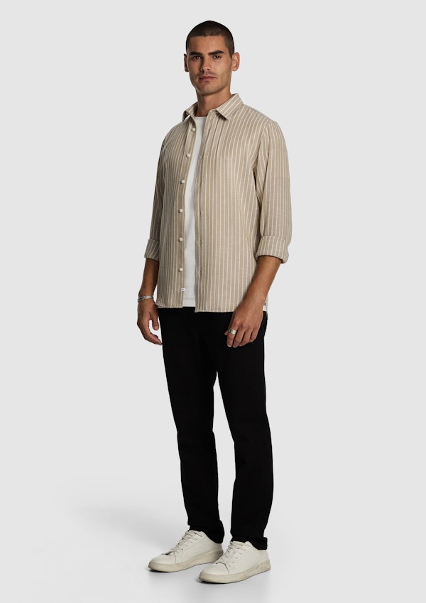 Natural Zyon Stripe Shirt