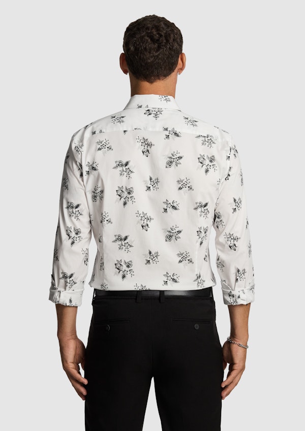 White Cedar Slim Floral Shirt