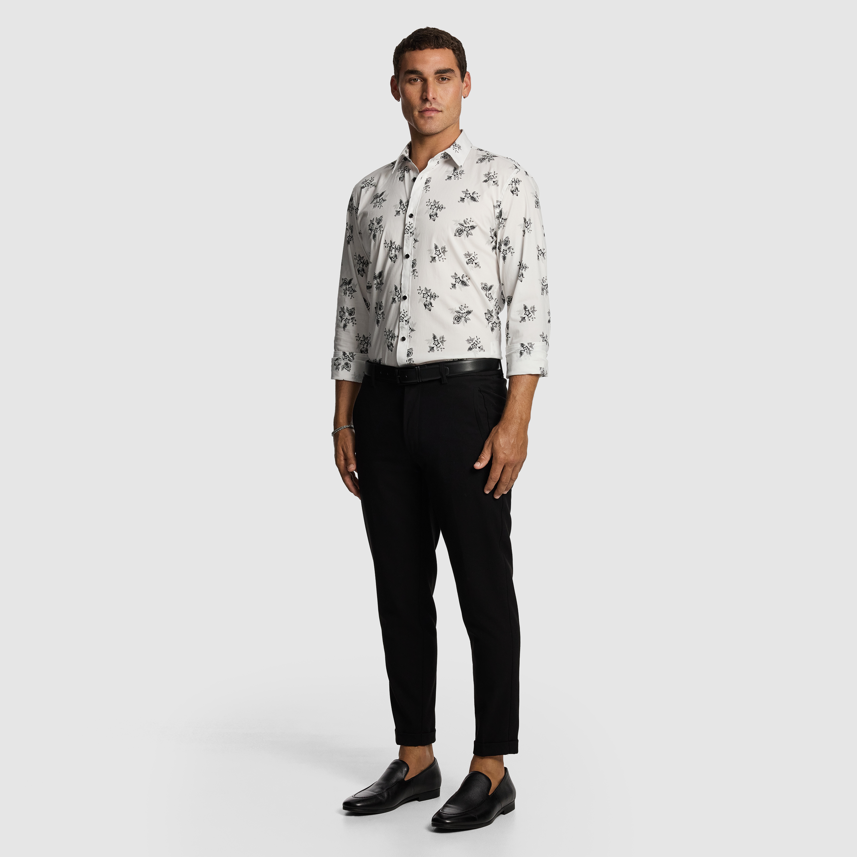 White Cedar Slim Floral Shirt
