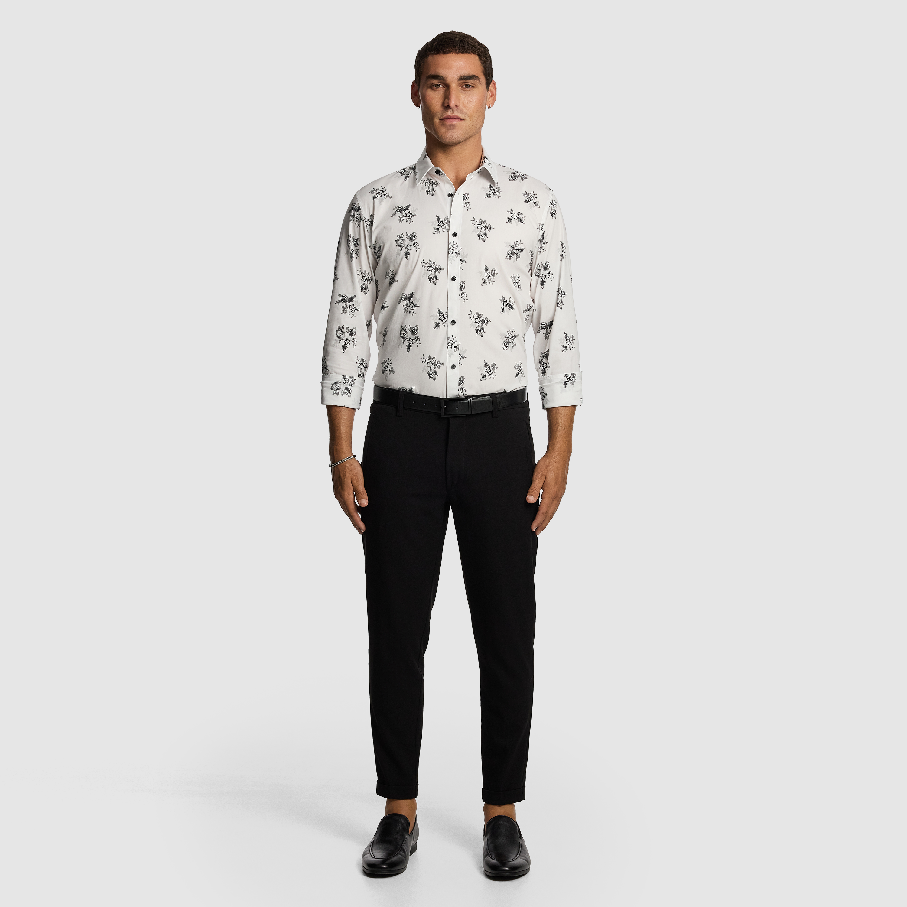 White Cedar Slim Floral Shirt
