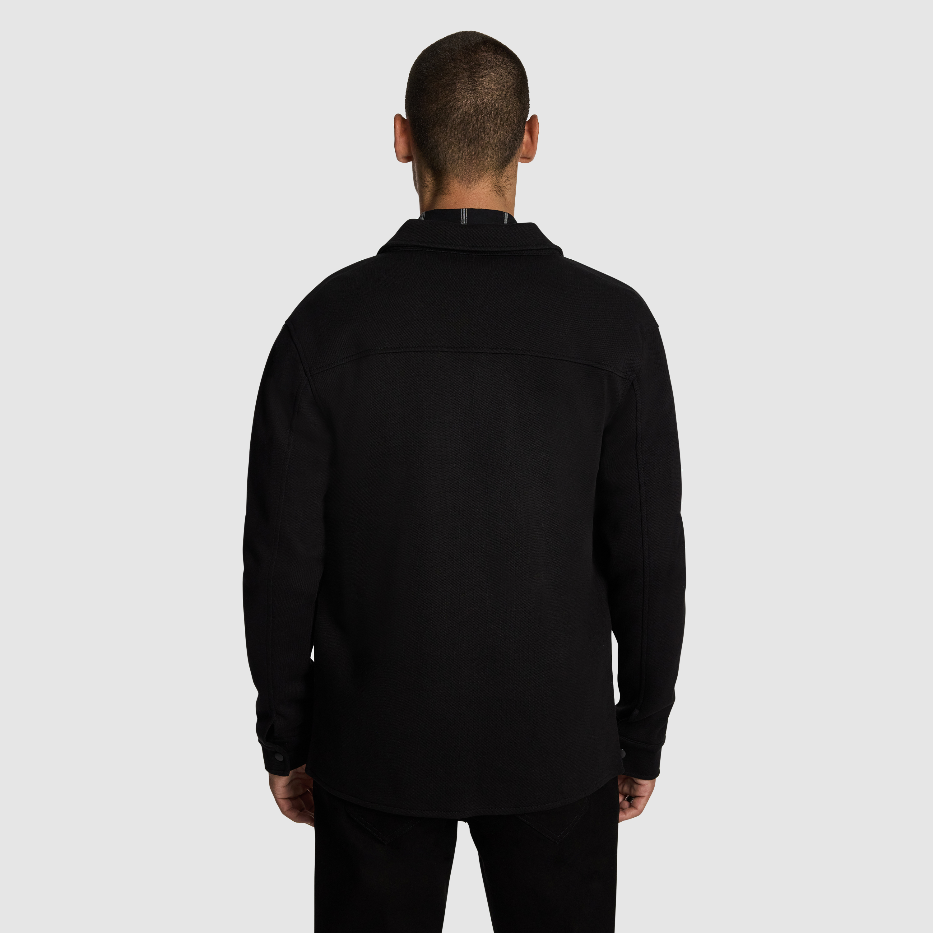 Black Chet Textured Overshirt