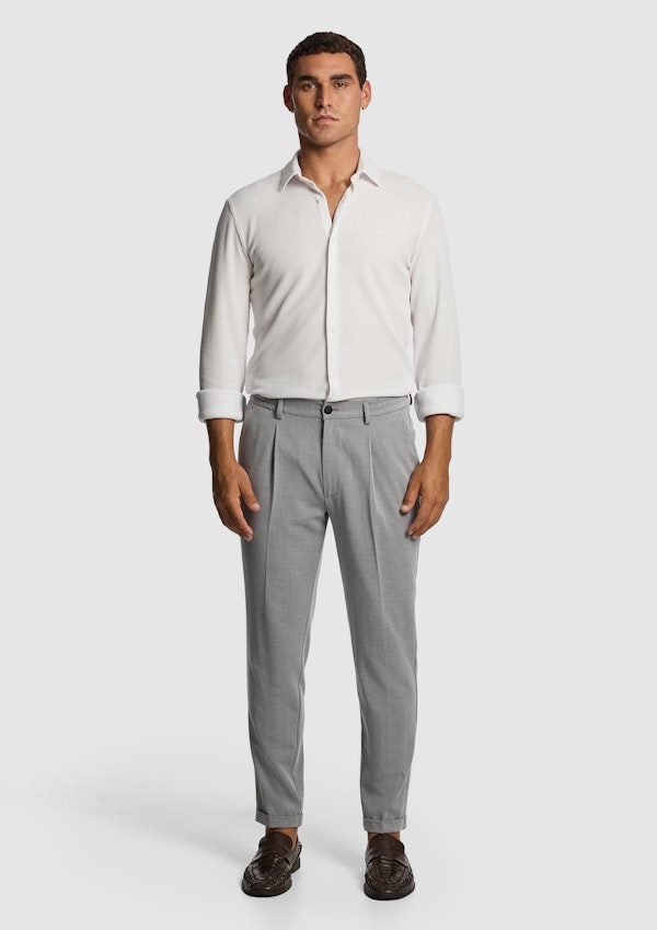 White Rio Textured Slim Shirt