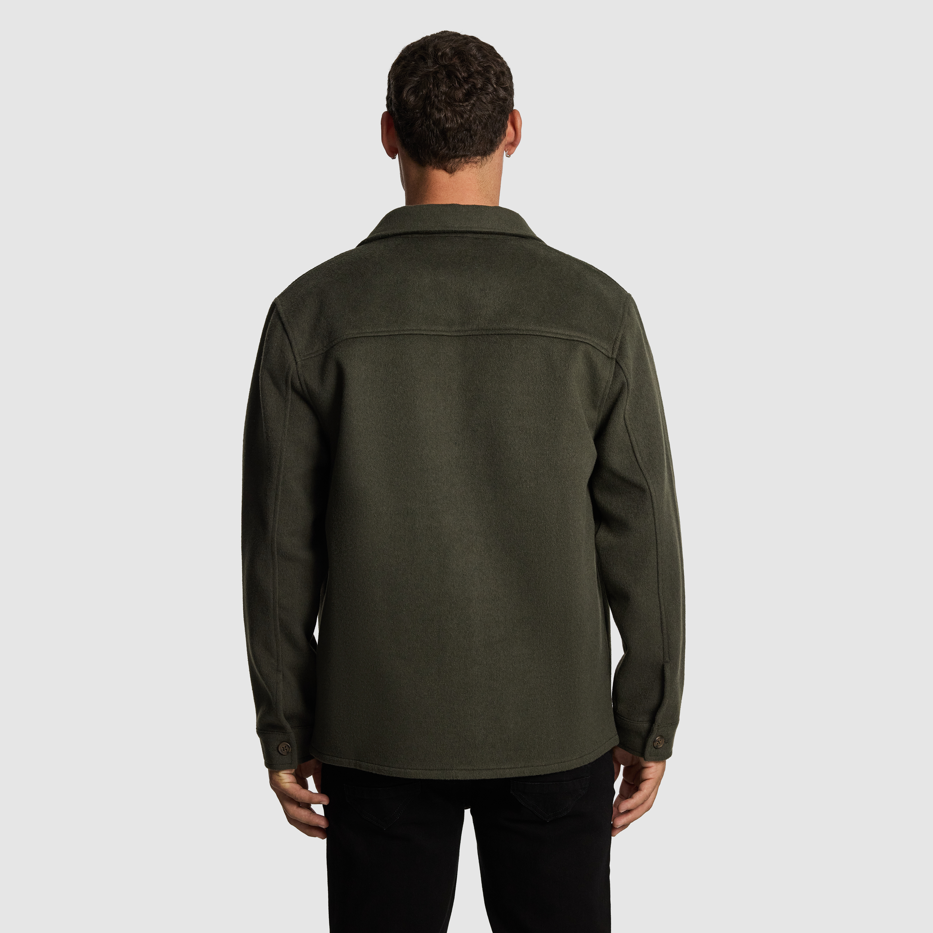 Green Preston Melton Overshirt