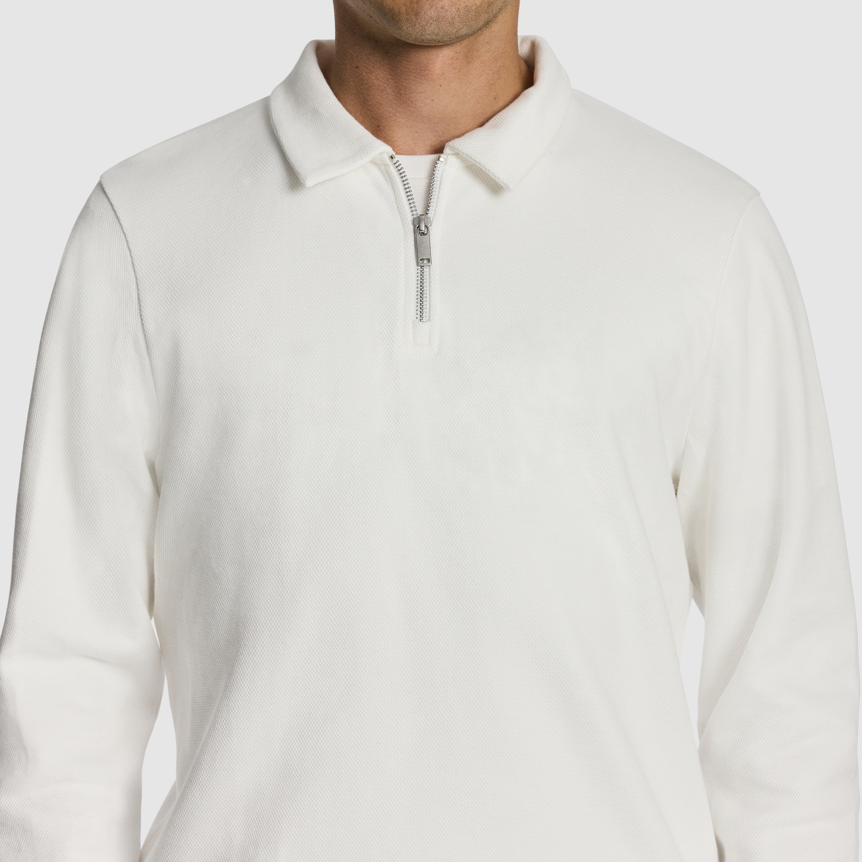 Off White Cole Long Sleeve Polo Jumper