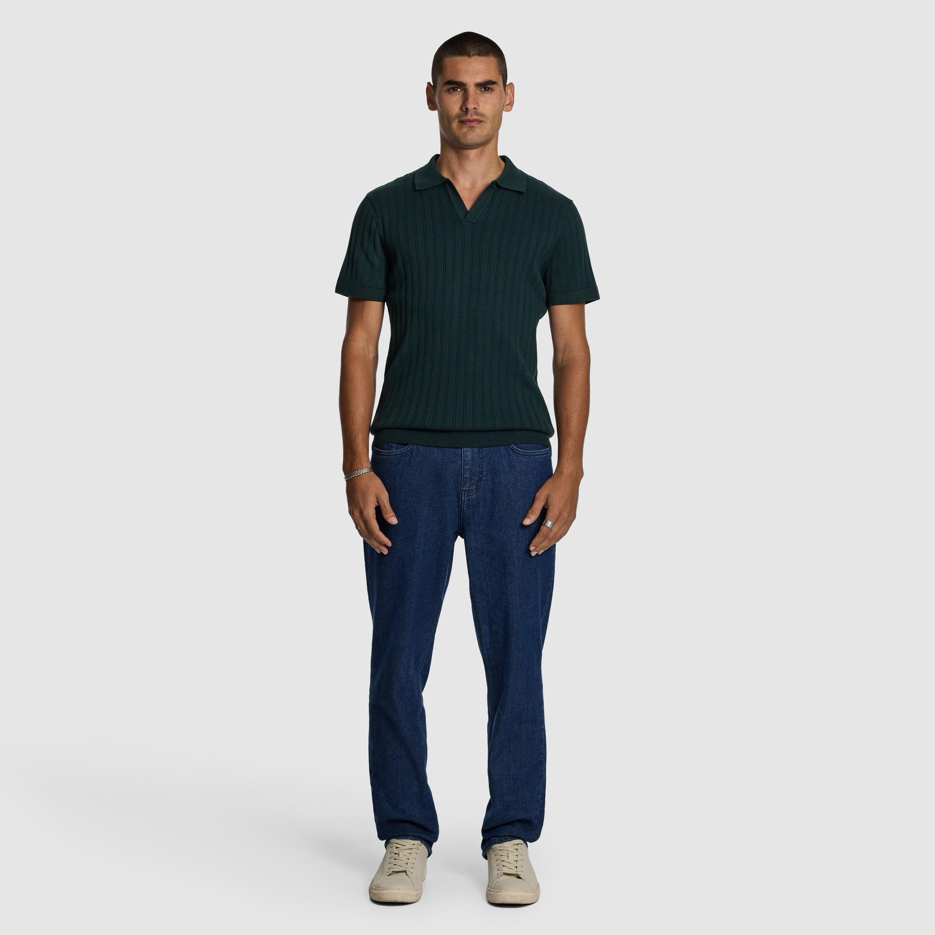 Forest Notts Knitted Polo Shirt
