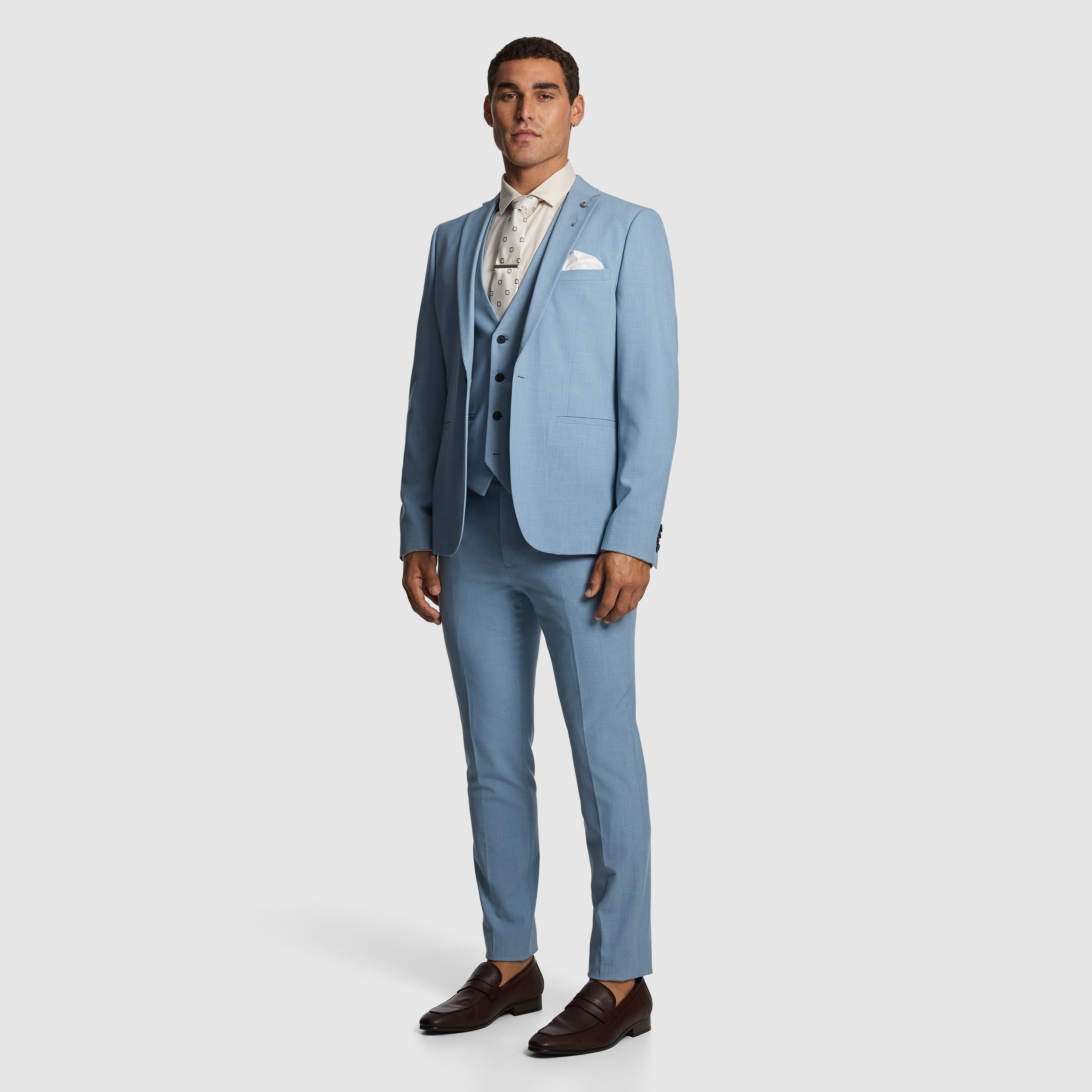 Light Blue Ignacio Skinny Suit Jacket