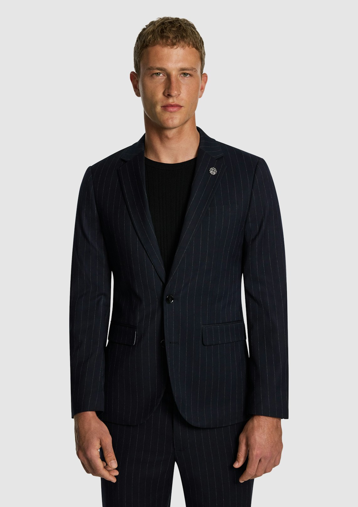 Lorenzo Slim Suit Pinstripe Jacket