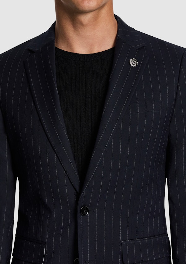 Lorenzo Slim Suit Pinstripe Jacket