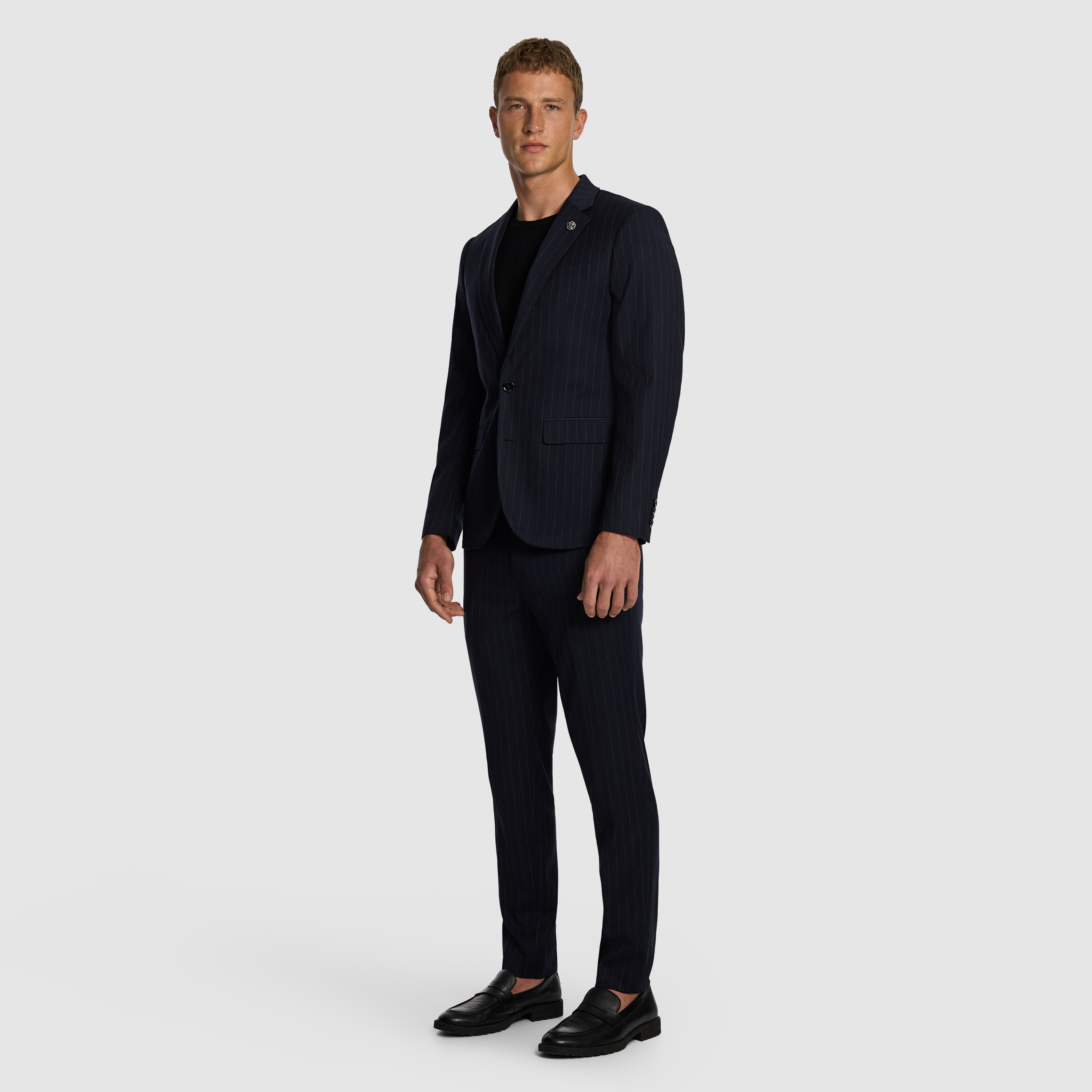 Lorenzo Slim Suit Pinstripe Jacket
