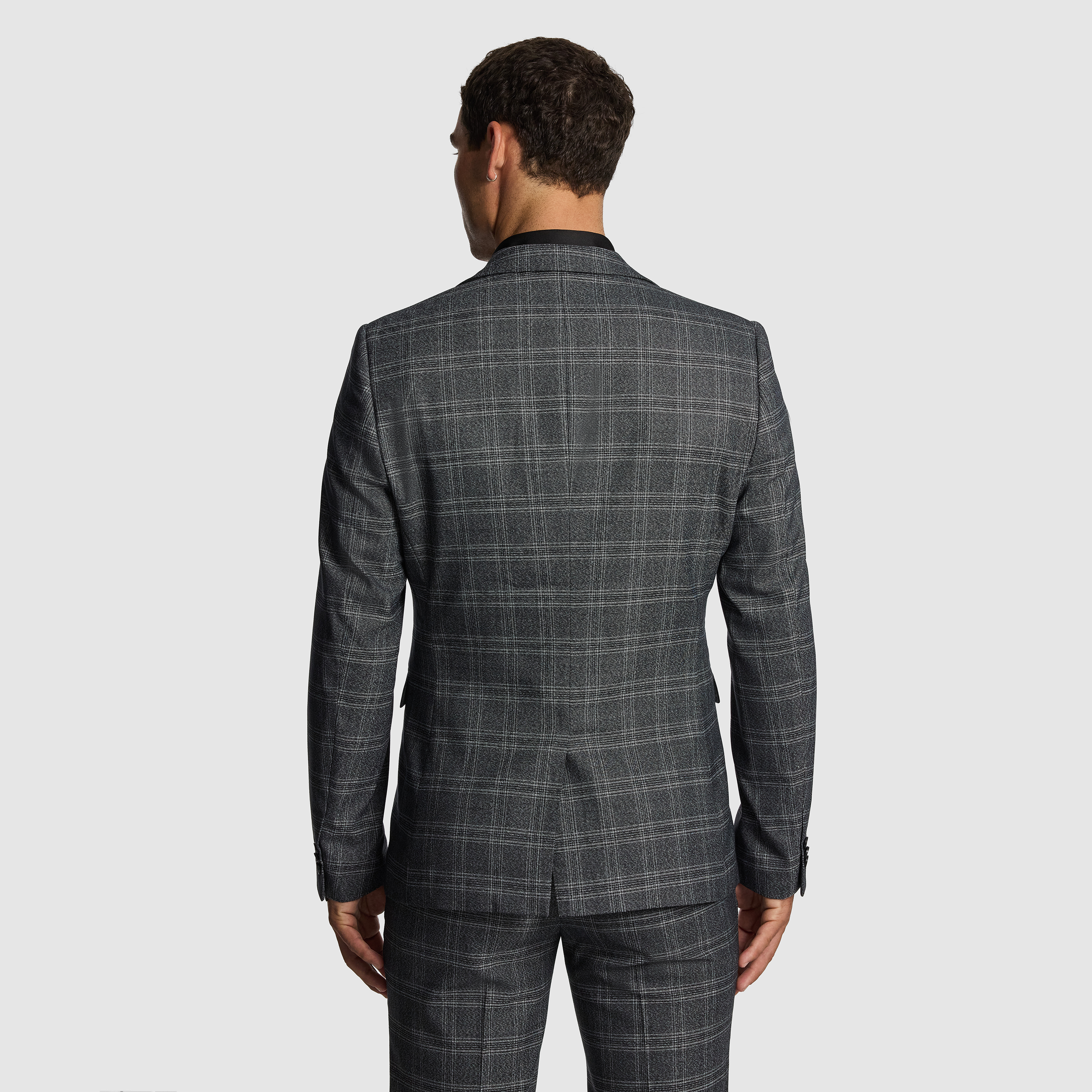 Cassius Slim Fit Check Suit Jacket
