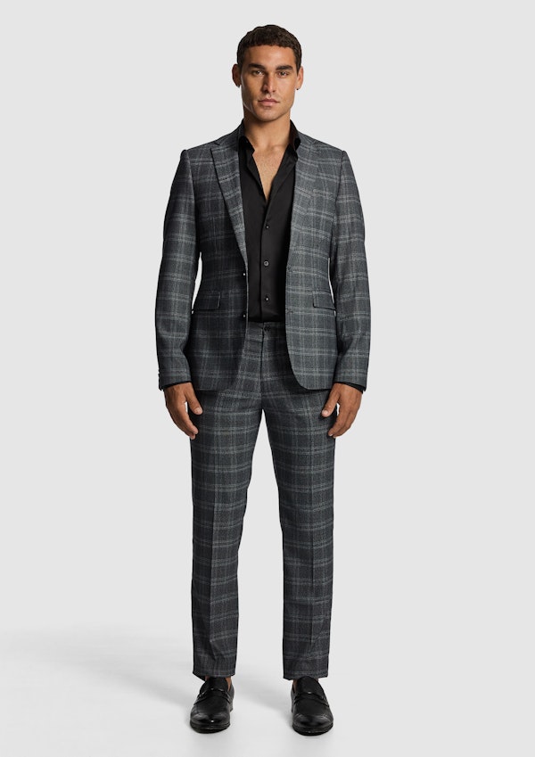 Cassius Slim Fit Check Suit Jacket