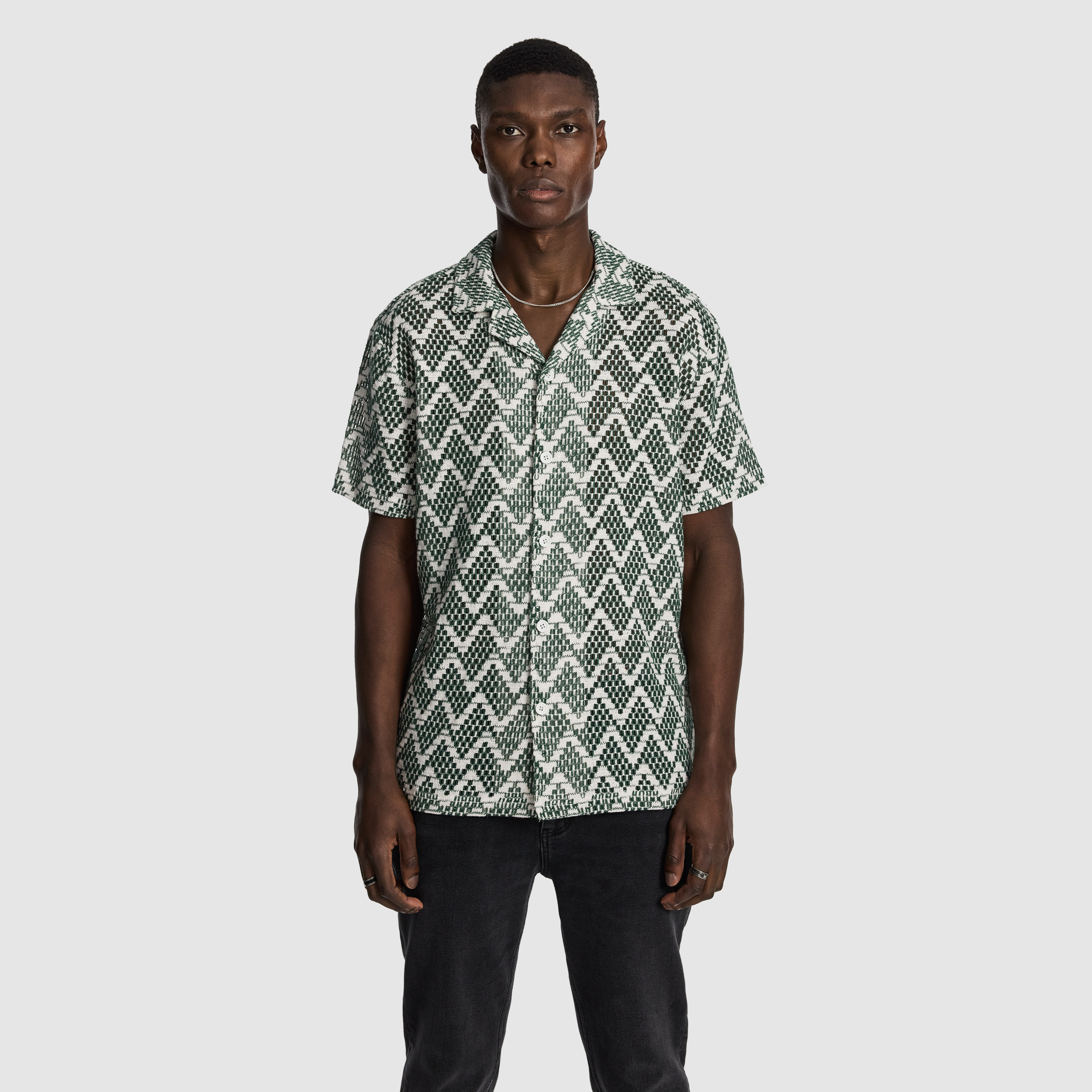 Lucio Crochet Short Sleeve Shirt
