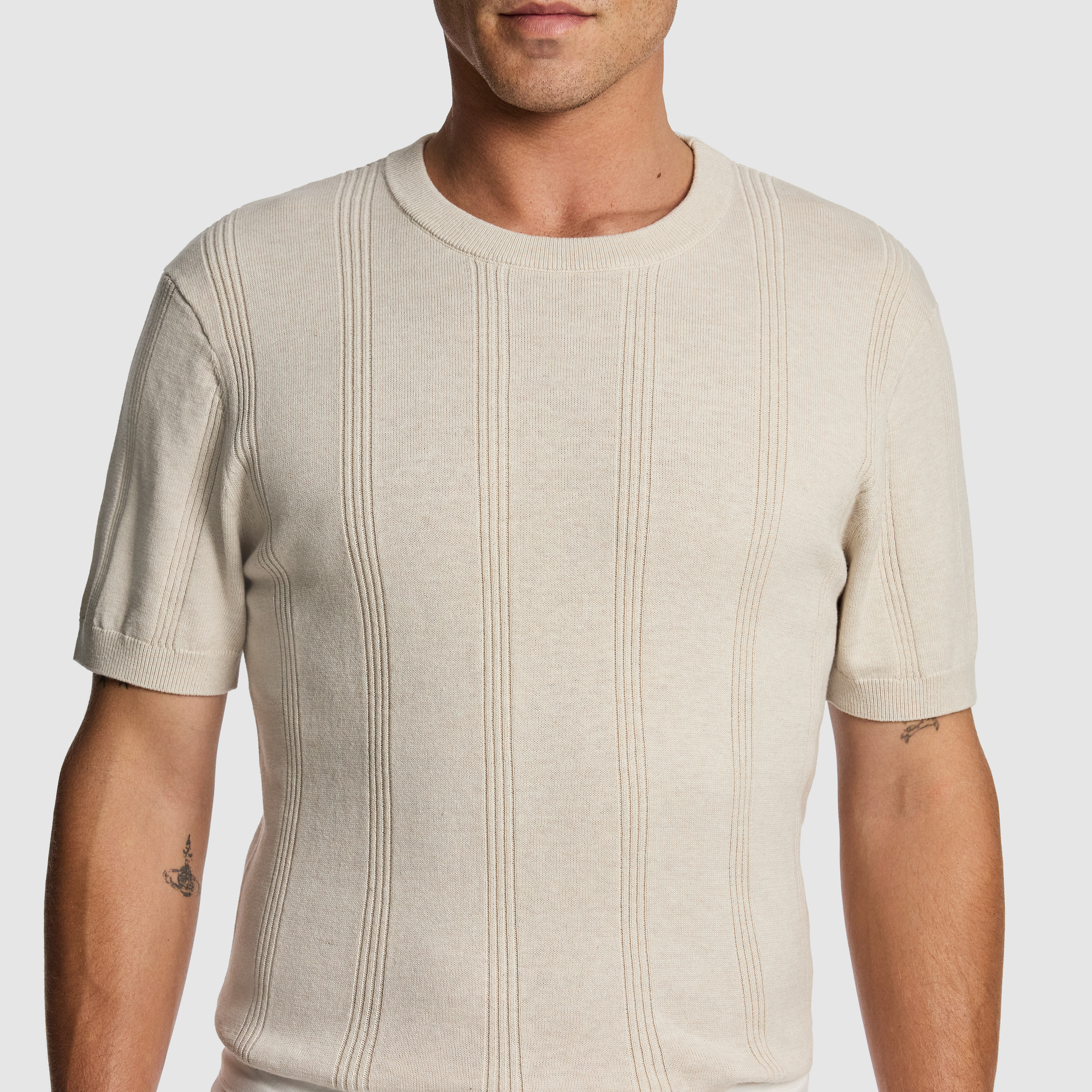 Natural Tony Knitted Tee