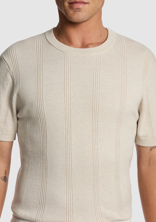 Natural Tony Knitted Tee