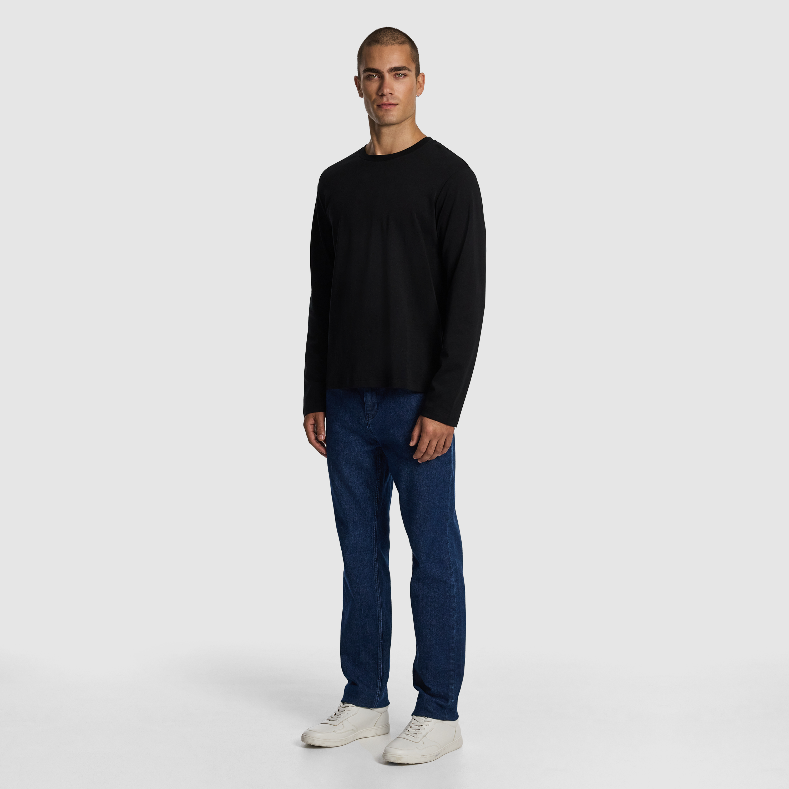 Zander Long Sleeve Mercerised Cotton Tee