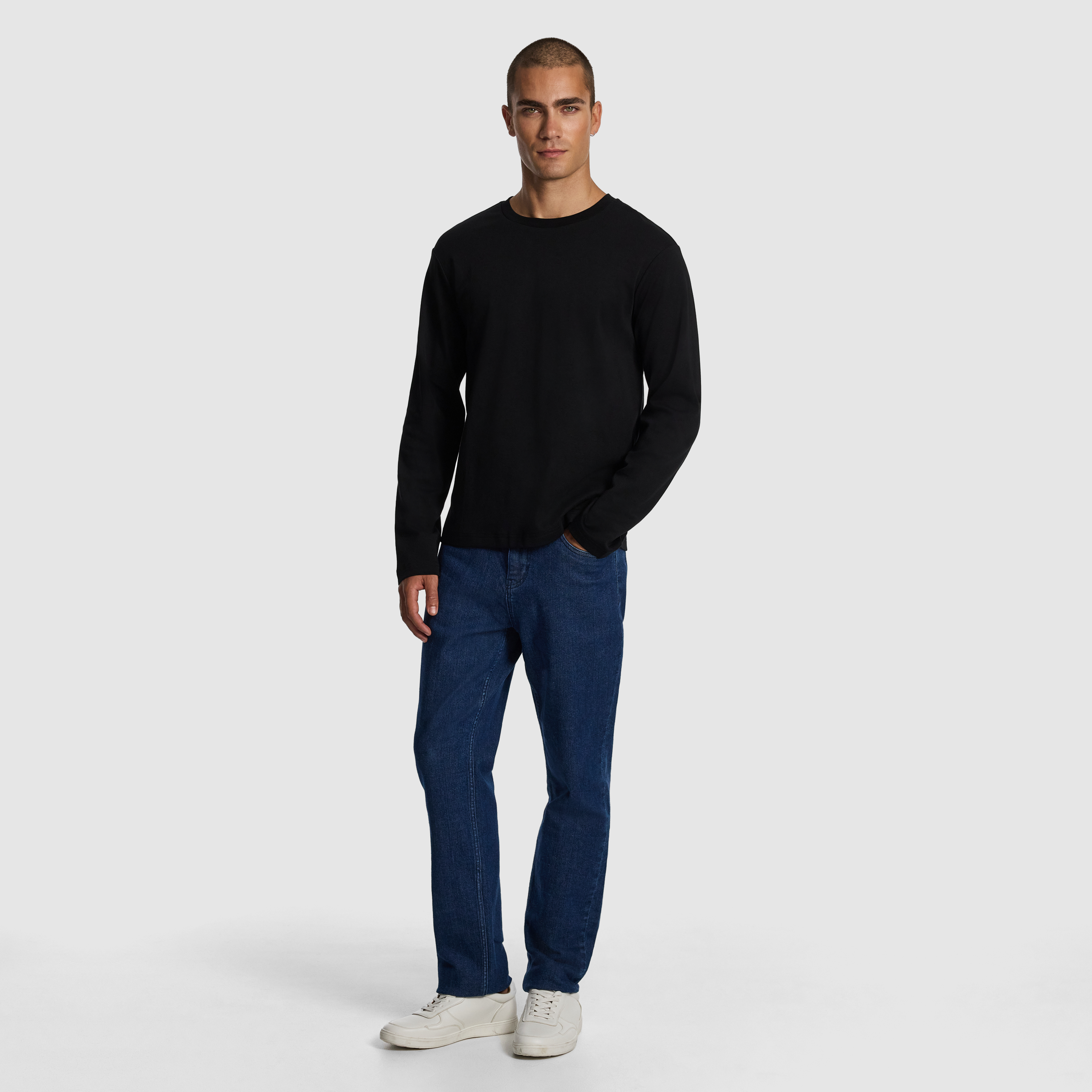Zander Long Sleeve Mercerised Cotton Tee