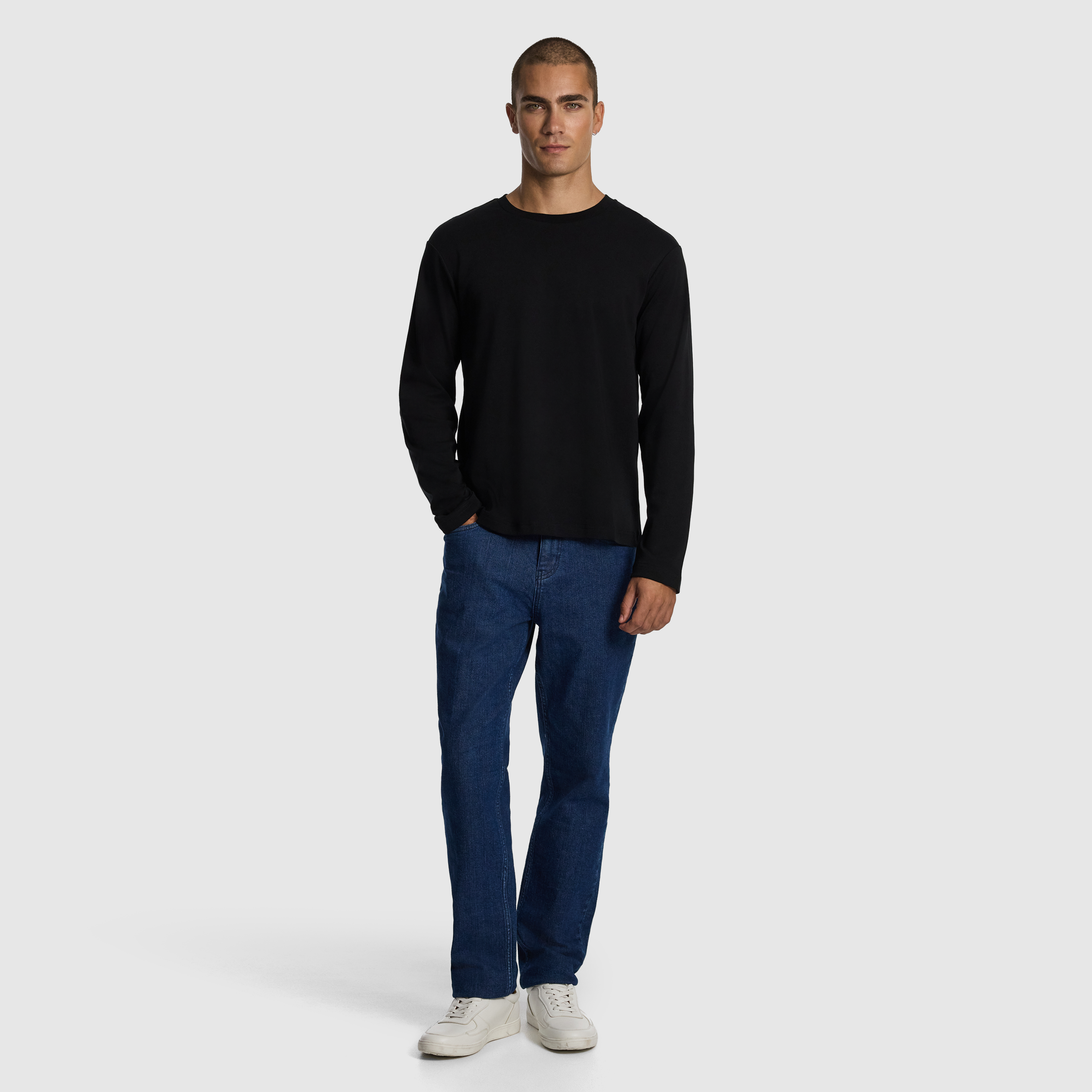Zander Long Sleeve Mercerised Cotton Tee