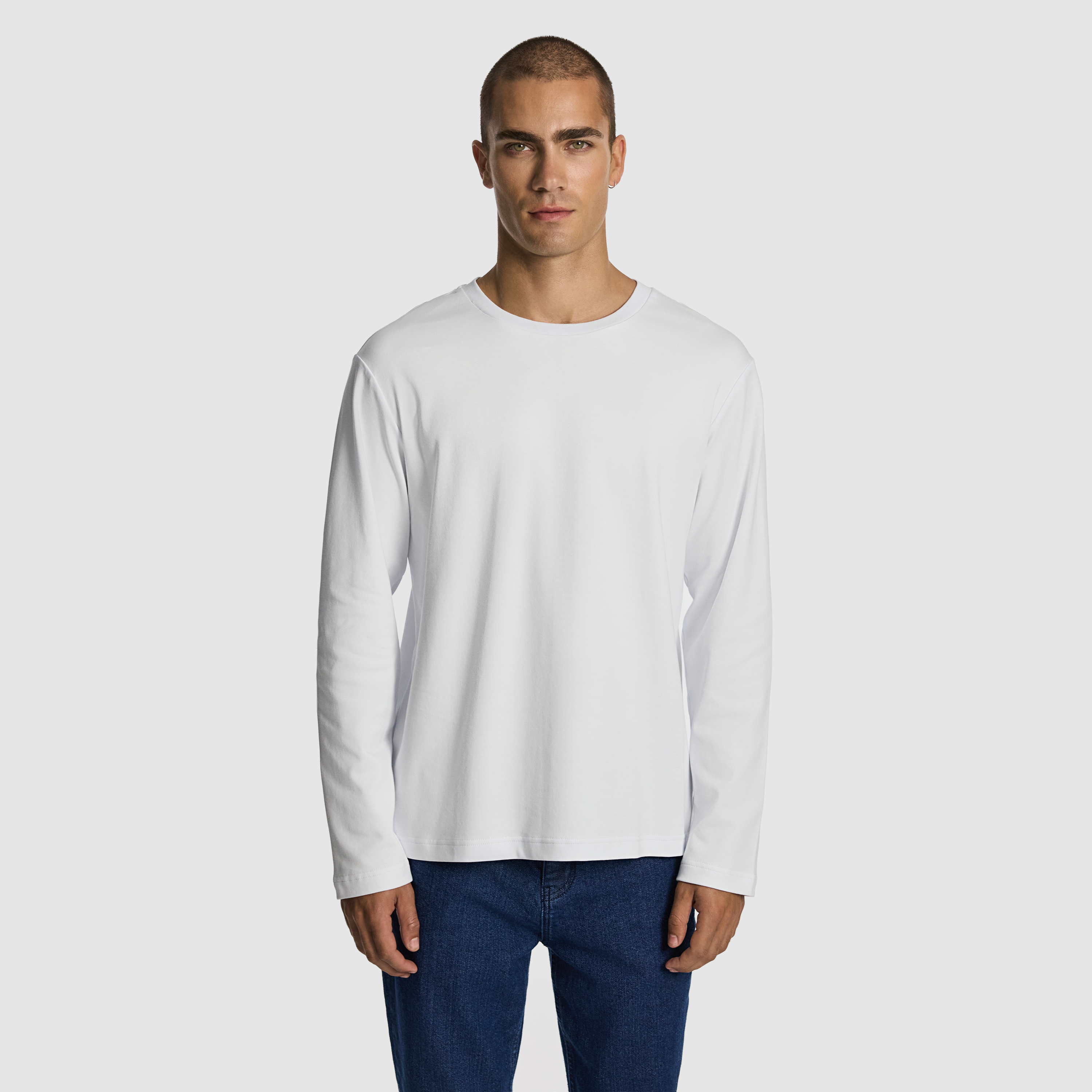 Zander Long Sleeve Mercerised Cotton Tee