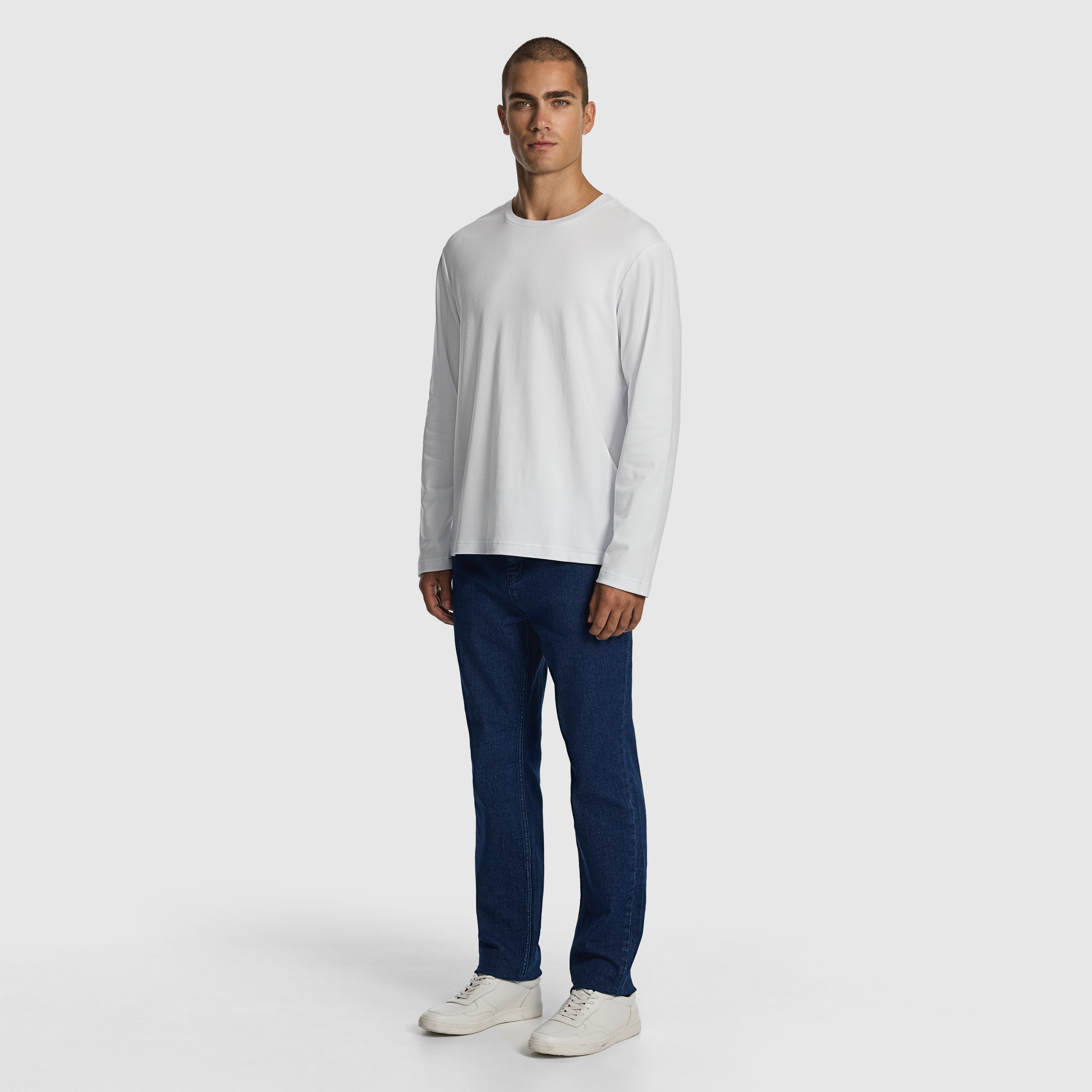 Zander Long Sleeve Mercerised Cotton Tee