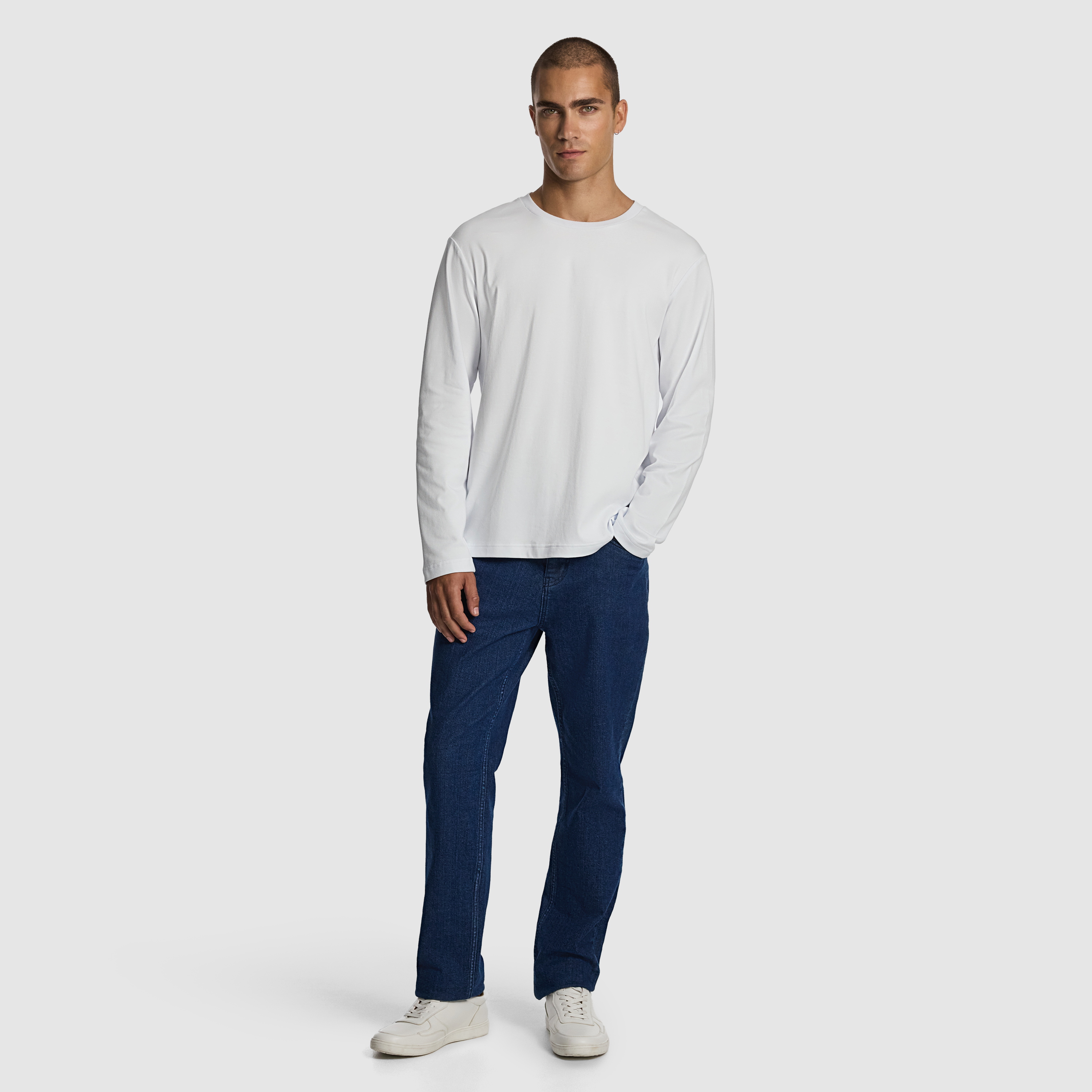 Zander Long Sleeve Mercerised Cotton Tee