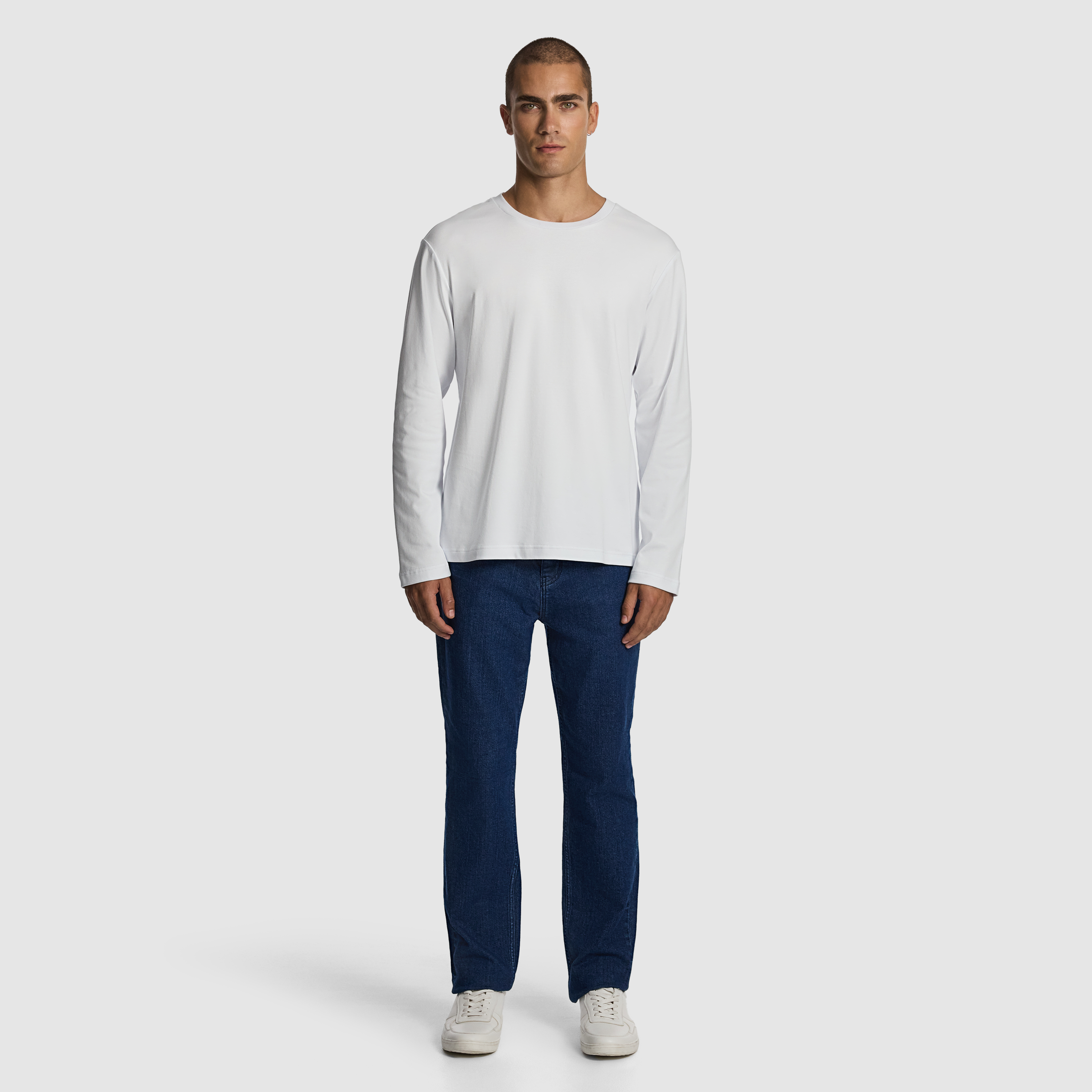 Zander Long Sleeve Mercerised Cotton Tee