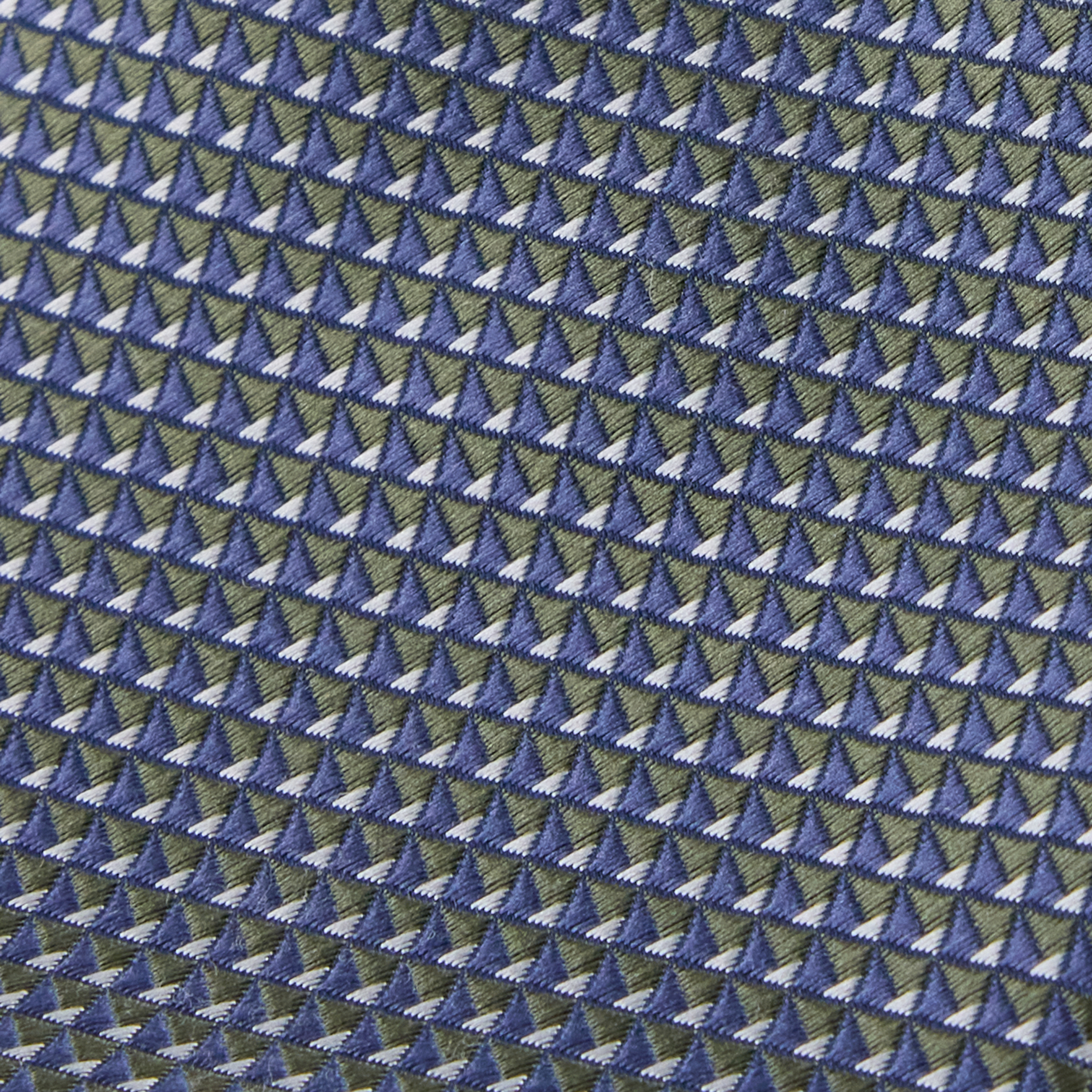 Silver Olbia Geo 7.5 Cm Tie