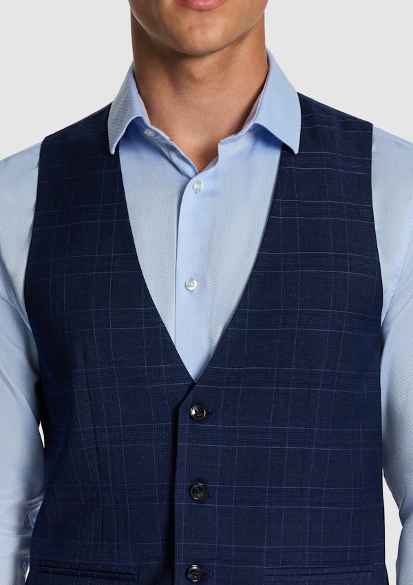 Navy Bernardo Waistcoat