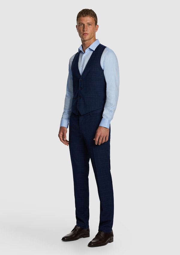 Navy Bernardo Waistcoat
