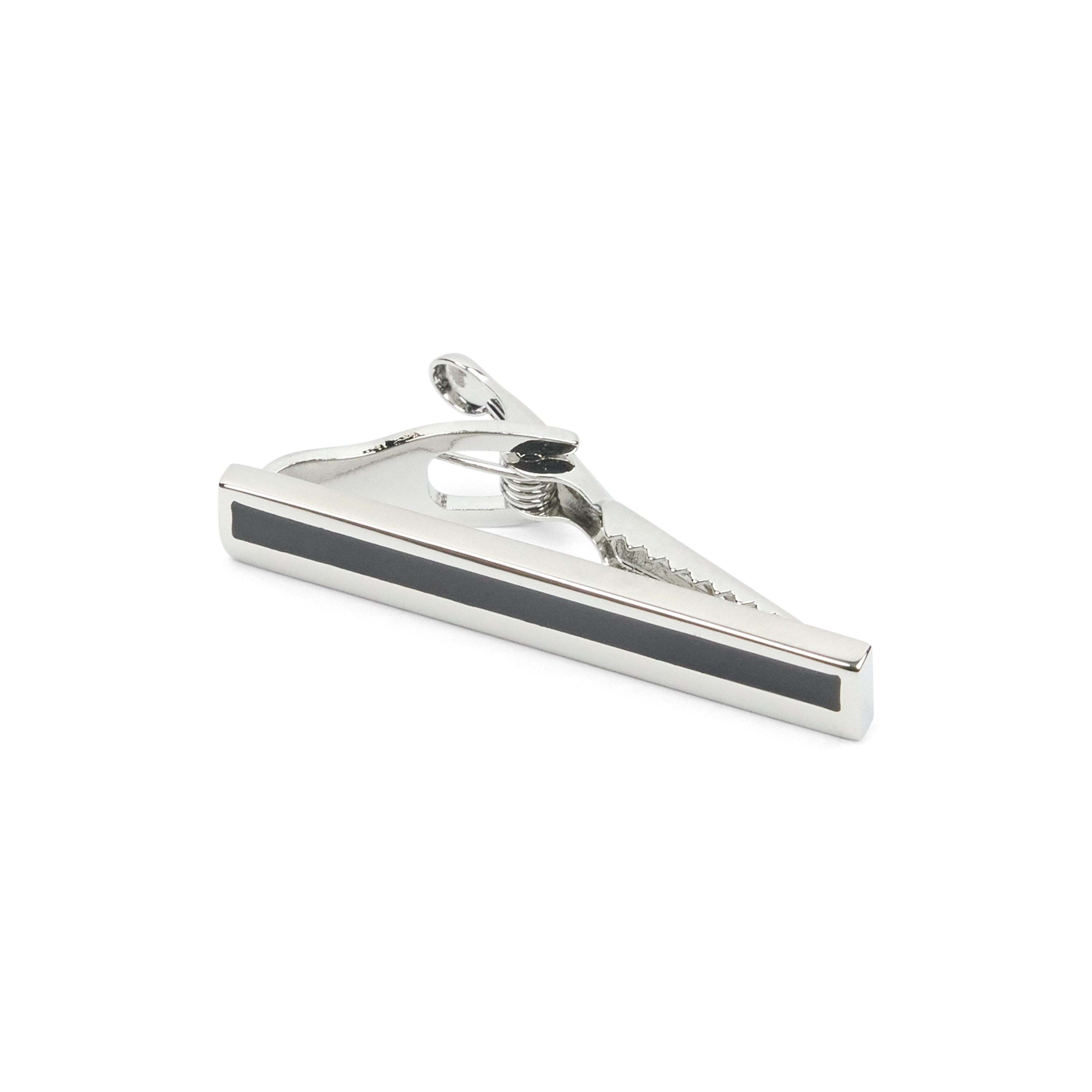 Onyx Stripe 4 Cm Tie Bar