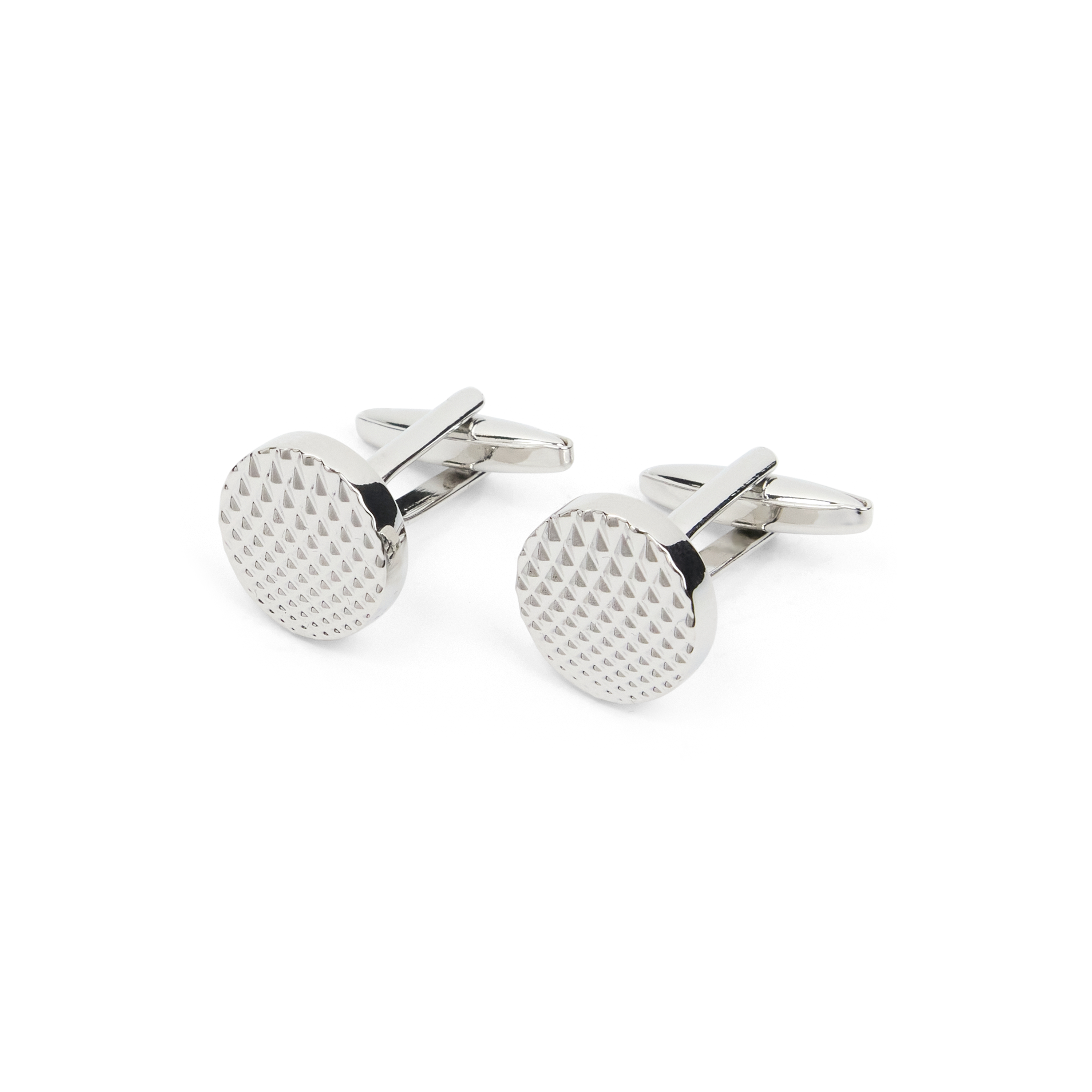 Textured Circle Cufflinks
